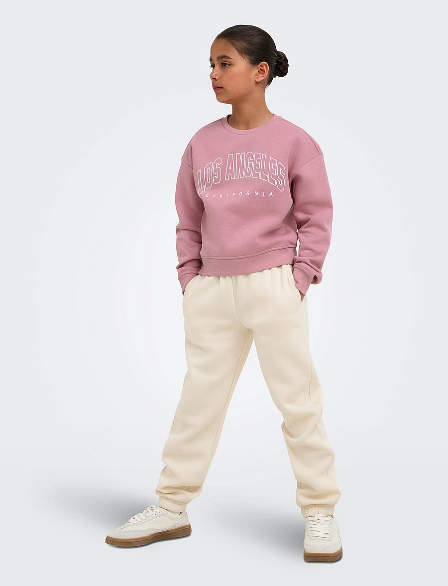 Kids Only - KOGSWEAT LS CREW OVZ STAT SWT NOOS - sweatshirts - foxglove - 4