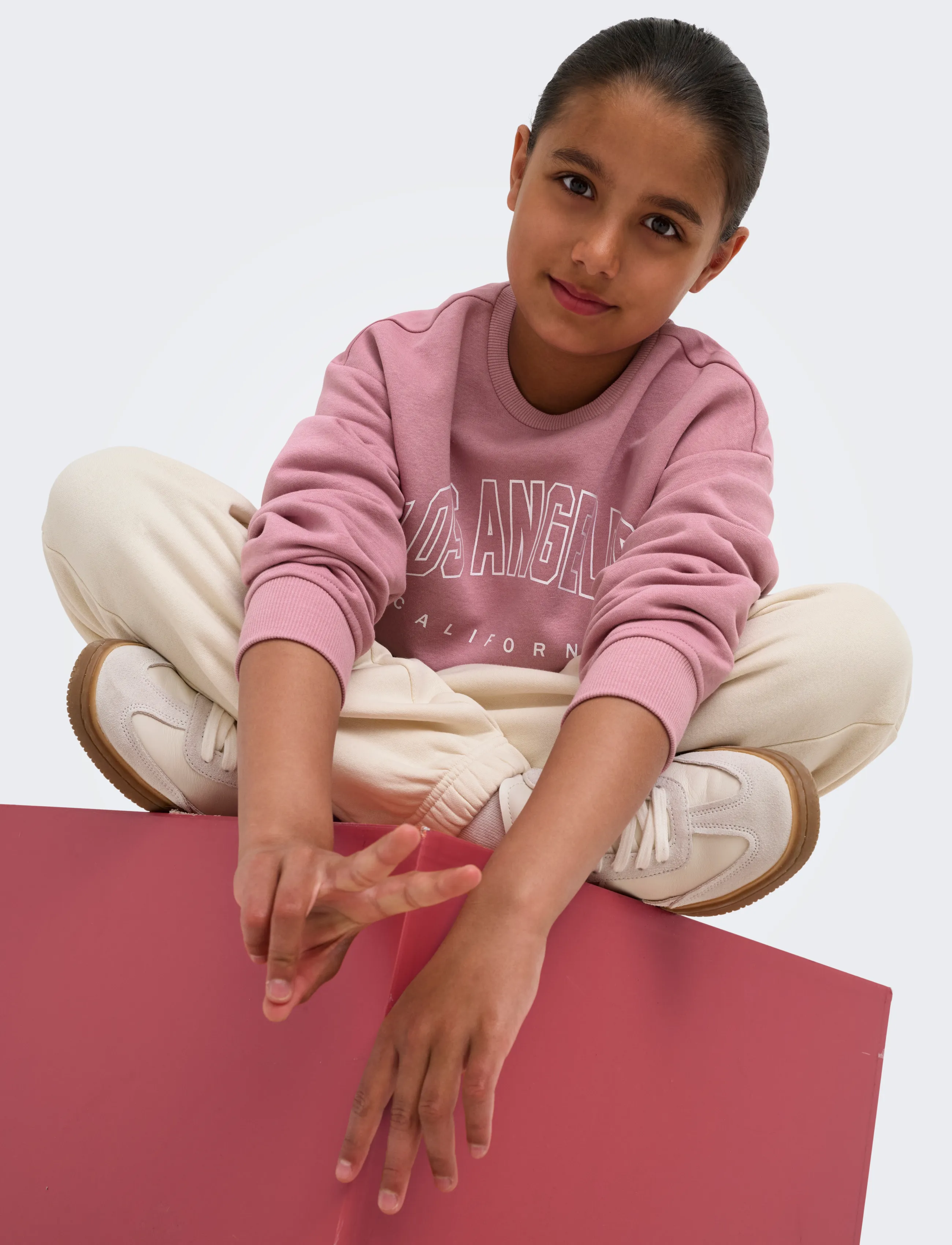 Kids Only - KOGSWEAT LS CREW OVZ STAT SWT NOOS - sweatshirts - foxglove - 5