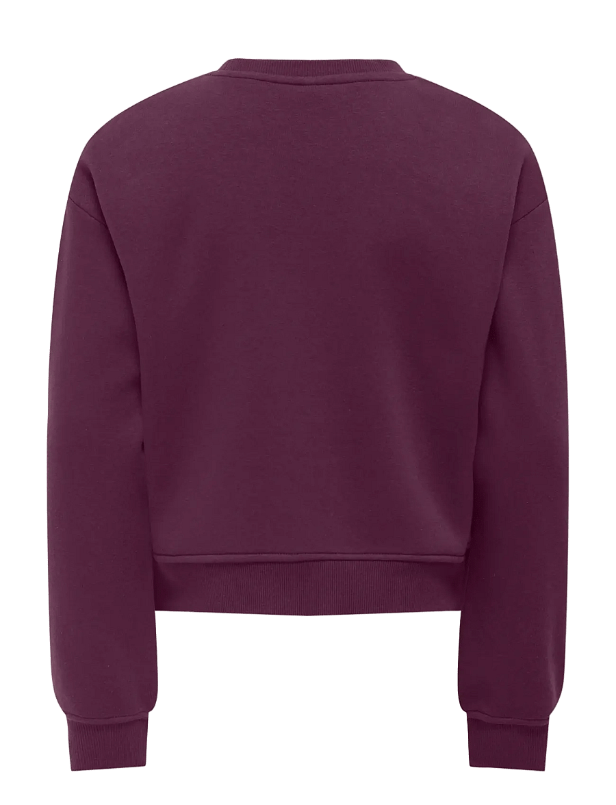 Kids Only - KOGSWEAT LS CREW OVZ STAT SWT NOOS - mauve wine - 2