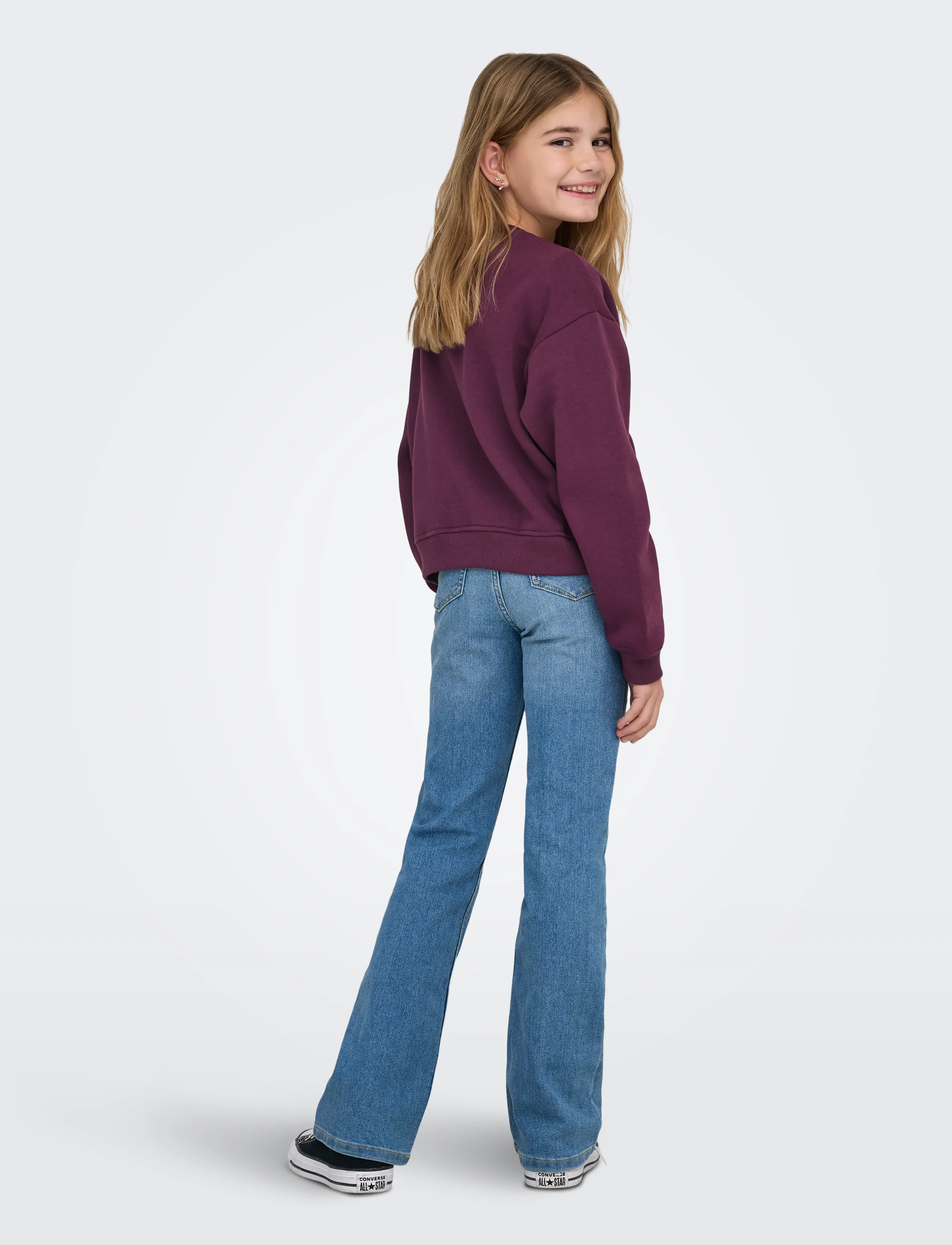 Kids Only - KOGSWEAT LS CREW OVZ STAT SWT NOOS - mauve wine - 3