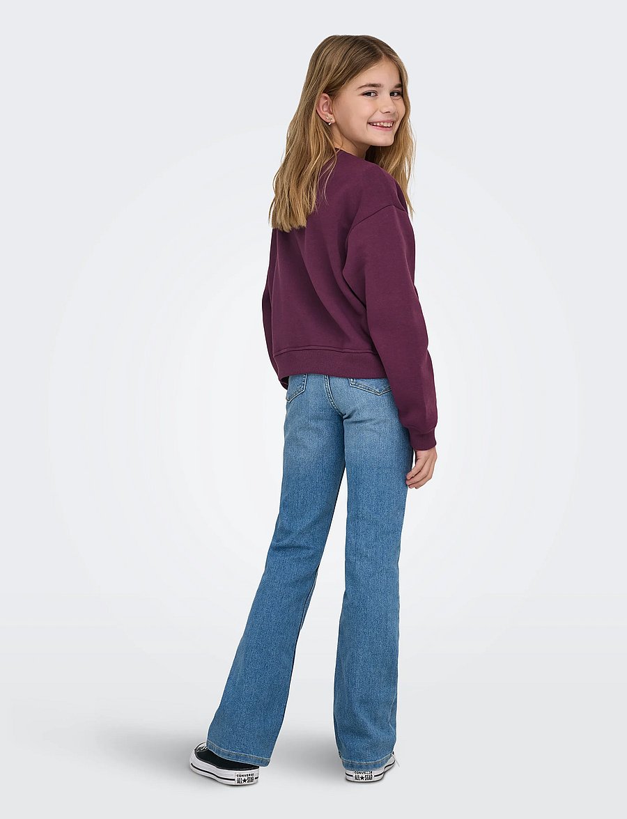 Kids Only - KOGSWEAT LS CREW OVZ STAT SWT NOOS - mauve wine - 3