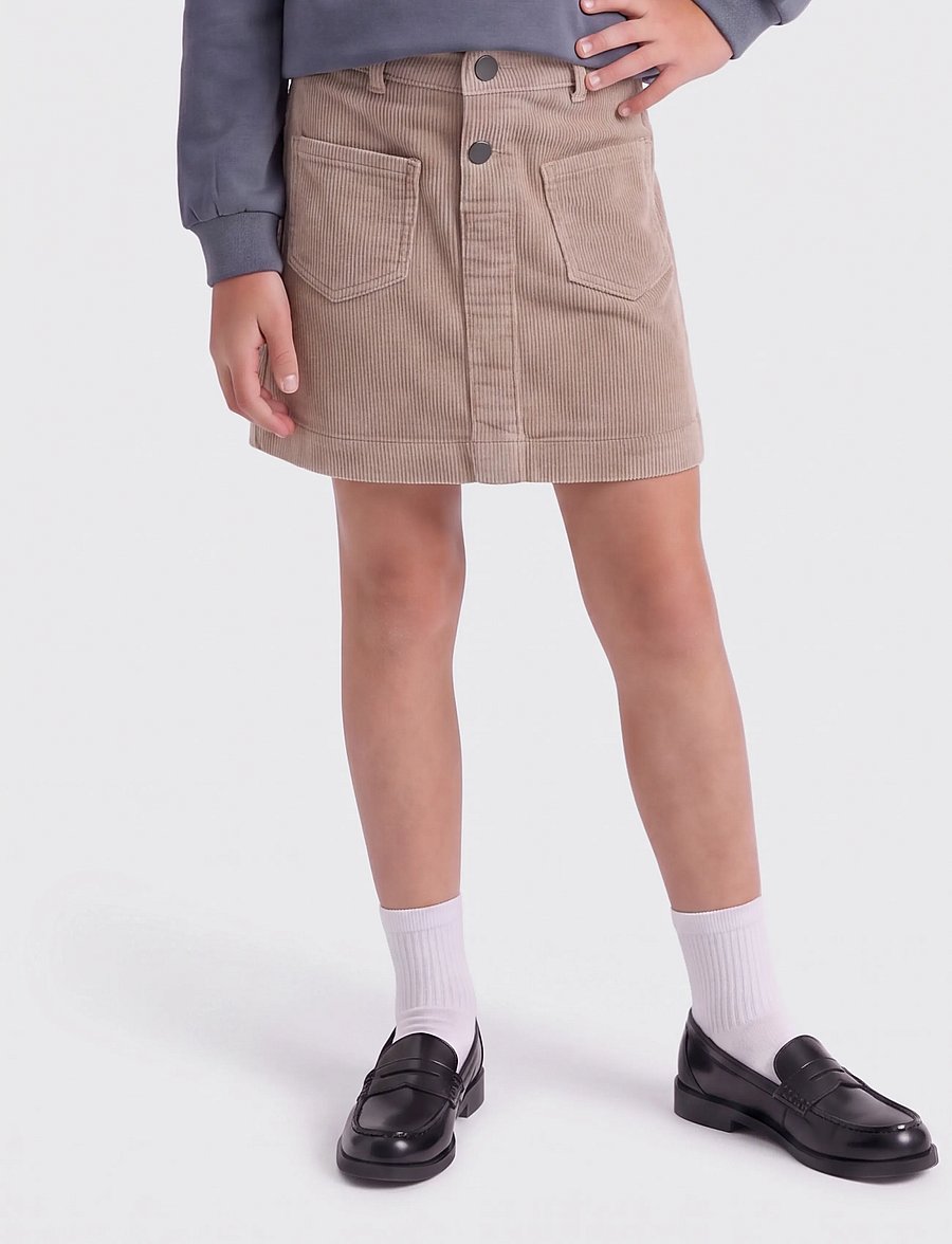 Kids Only - KOGAMAZING GLOBAL HW CORD SKIRT PNT NOOS - jeansröcke - goat - 0