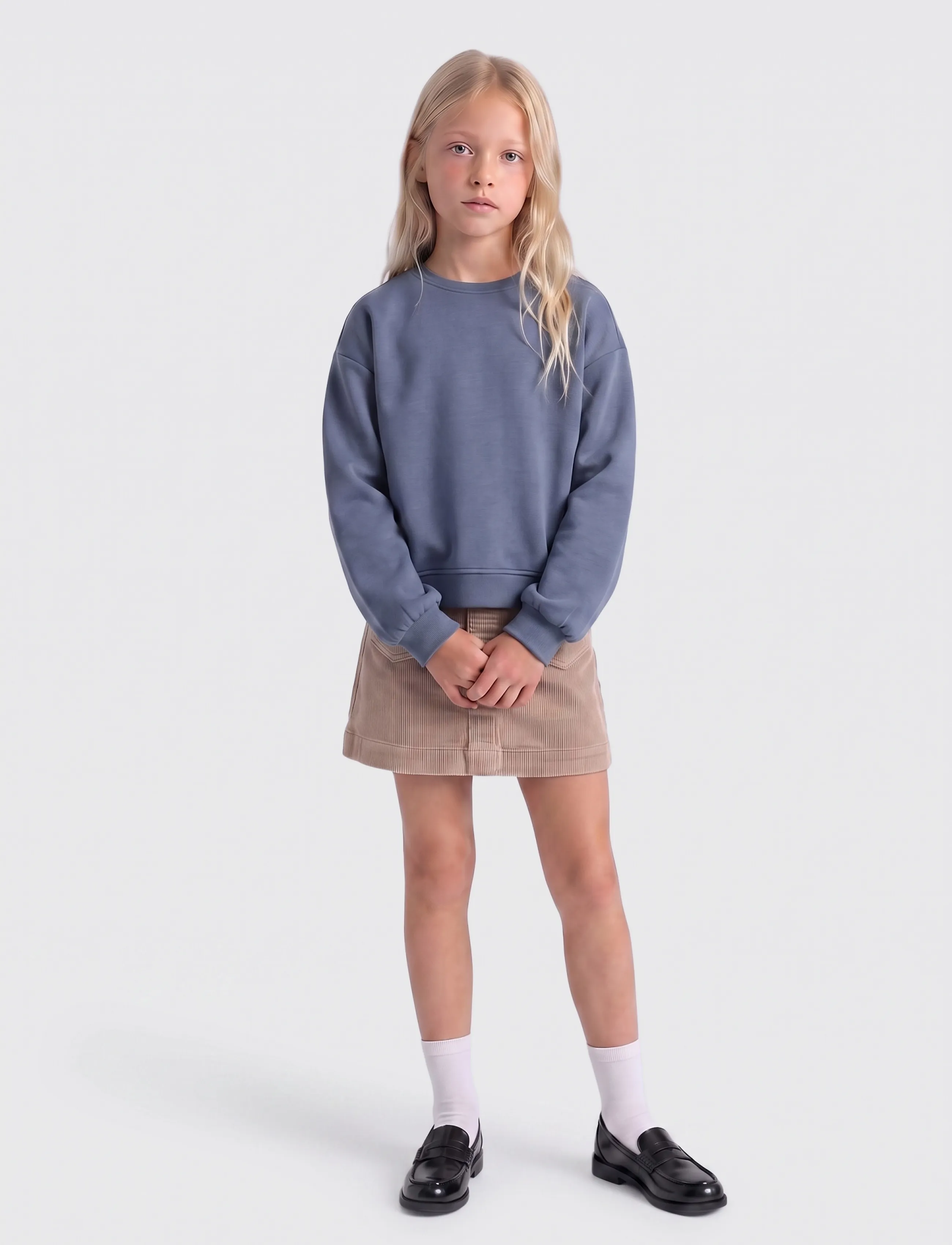 Kids Only - KOGAMAZING GLOBAL HW CORD SKIRT PNT NOOS - jeansröcke - goat - 4