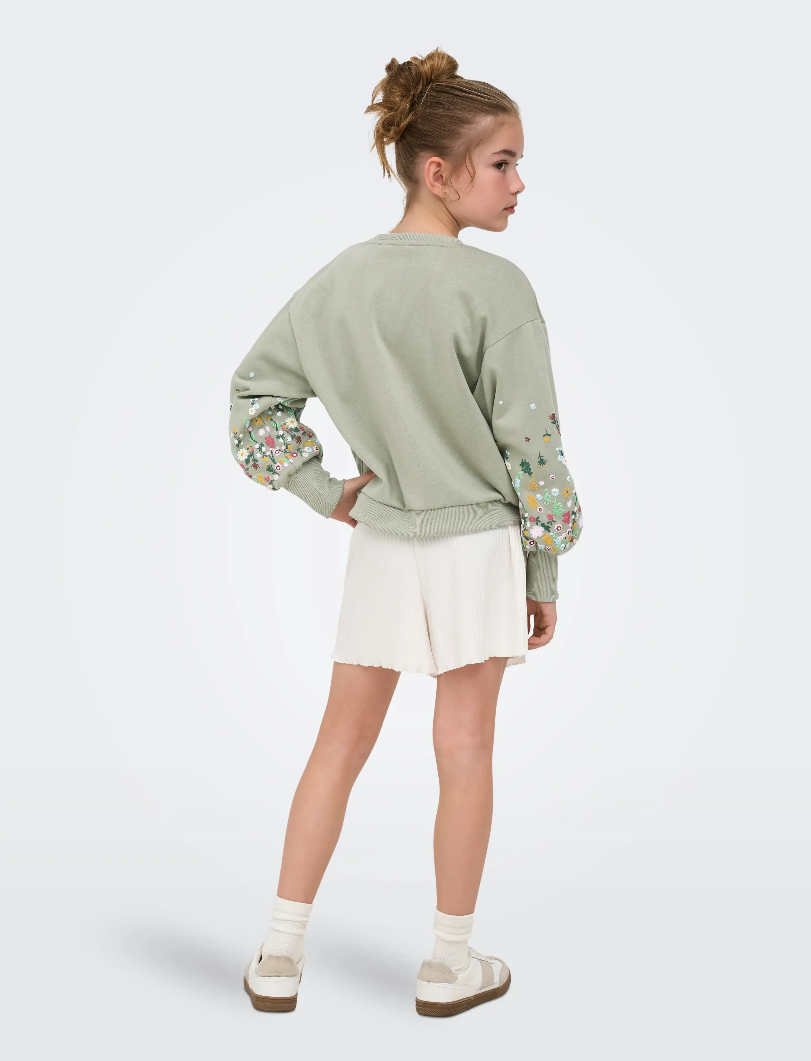 Kids Only - KOGBROOKE LS O-NECK FLOWER SWT NOOS GRL - dressipluusid - seagrass - 3
