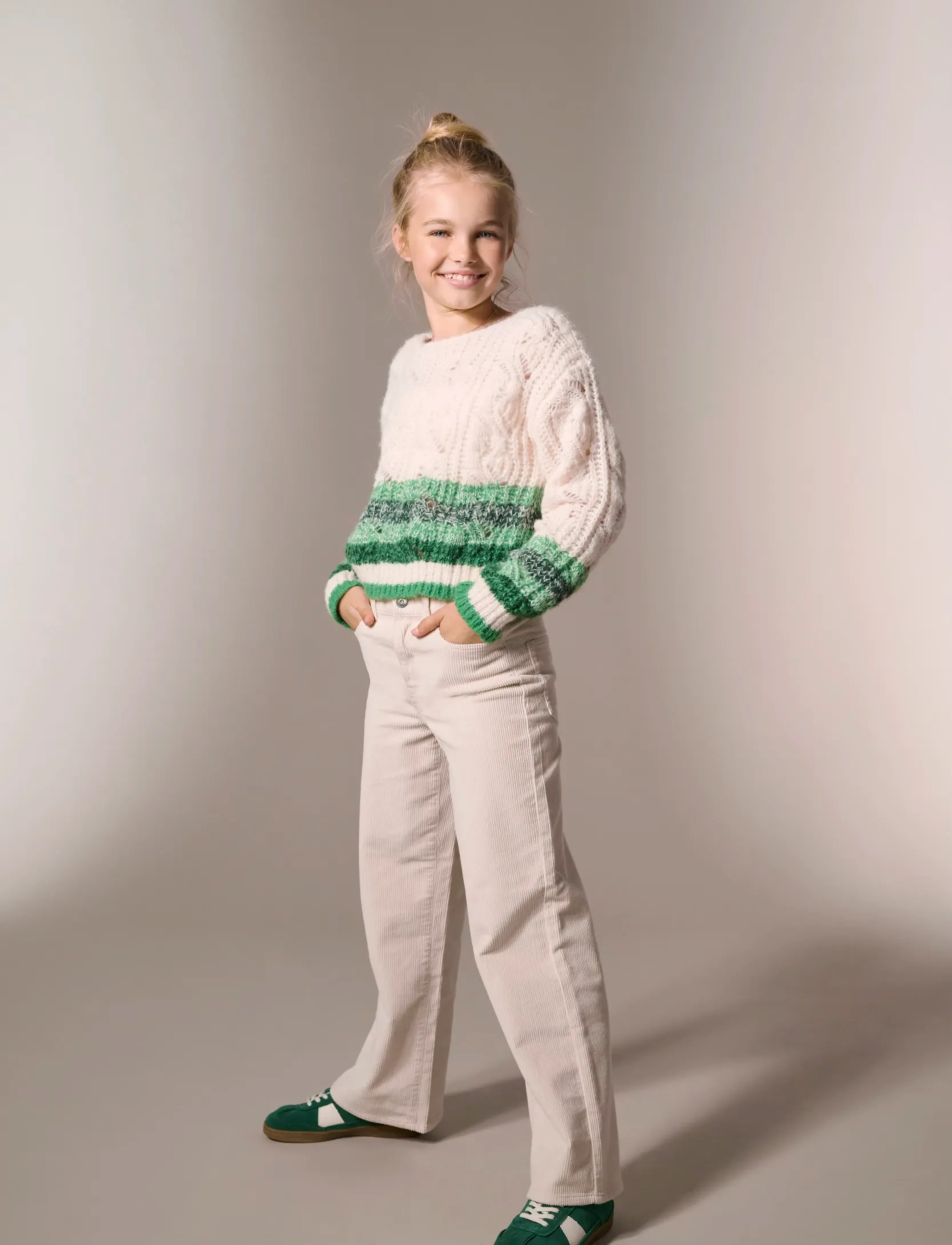Kids Only KOGHOPE GLOBAL EX HW WIDE CORD PNT NOOS - Underdele - BIRCH / cream