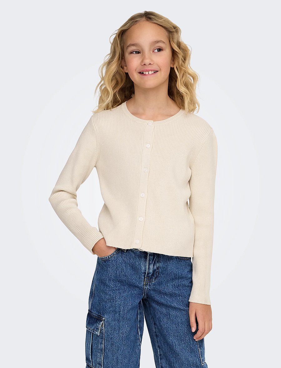 Kids Only - KOGNATASCHA LS O-NECK CARD CP KNT NOOS - gilets - birch - 0