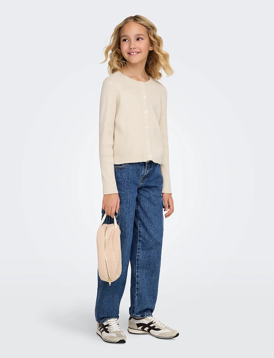Kids Only - KOGNATASCHA LS O-NECK CARD CP KNT NOOS - gilets - birch - 4
