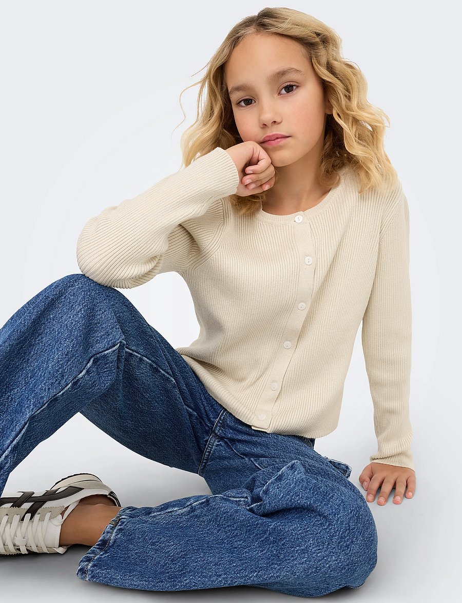 Kids Only - KOGNATASCHA LS O-NECK CARD CP KNT NOOS - gilets - birch - 5