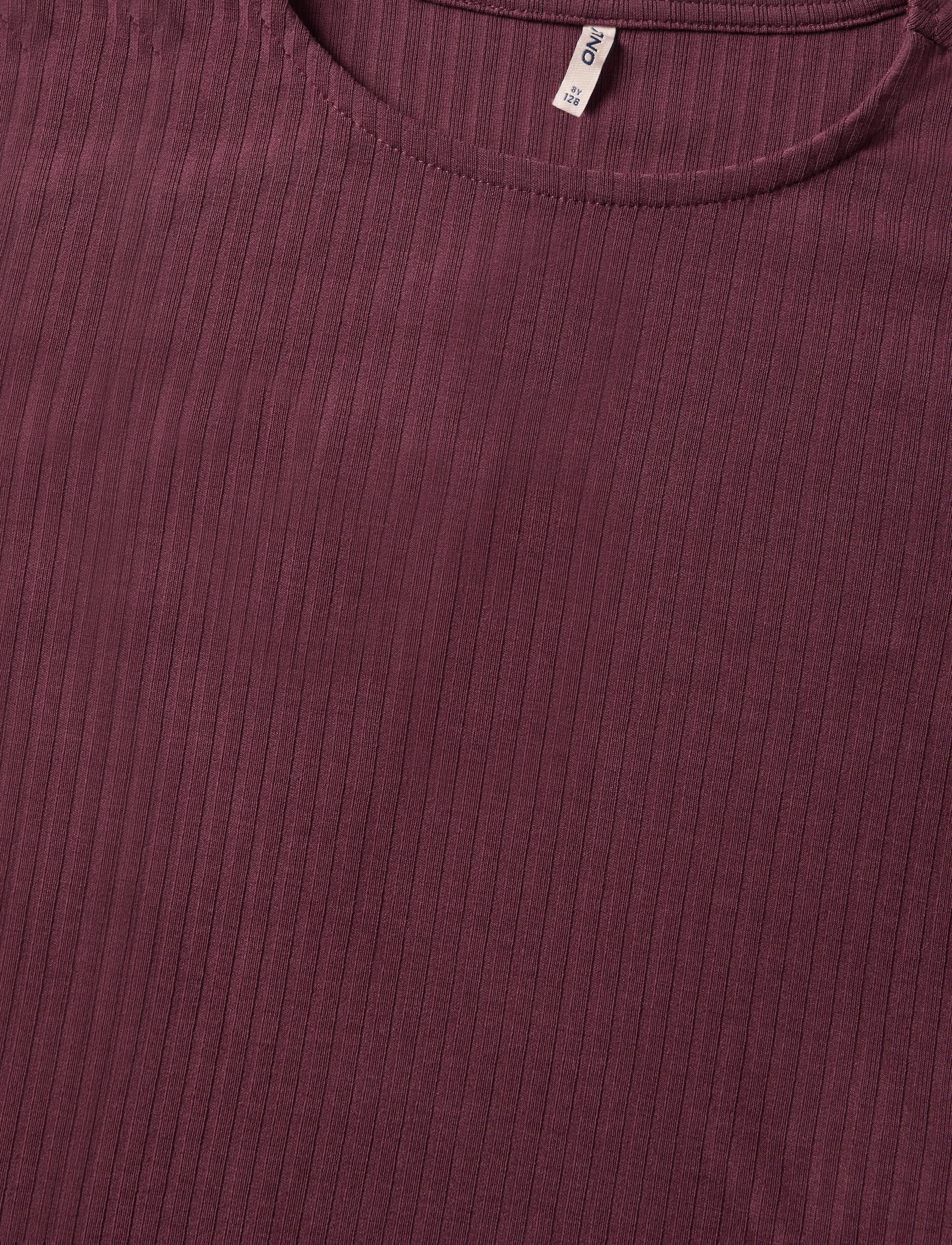 Kids Only - KMGTELLA LIFE L/S O-NECK TOP JRS - langærmede t-shirts - mauve wine - 2