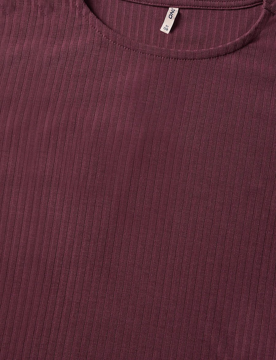 Kids Only - KMGTELLA LIFE L/S O-NECK TOP JRS - langærmede t-shirts - mauve wine - 2
