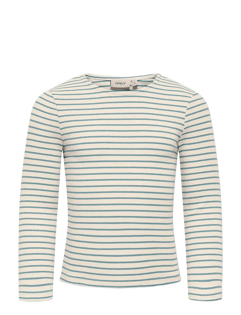 Kids Only - KMGMAUDE LIFE STRIPE LS TOP JRS NOOS - pikkade varrukatega t-särgid - birch - 0