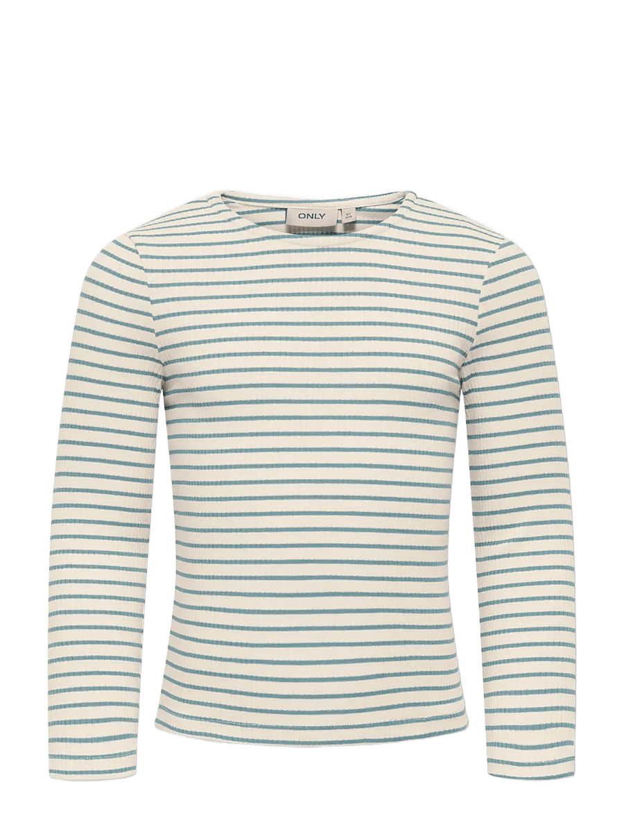Kids Only - KMGMAUDE LIFE STRIPE LS TOP JRS NOOS - langærmede t-shirts - birch - 1