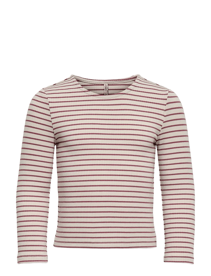 Kids Only - KMGMAUDE LIFE STRIPE LS TOP JRS NOOS - langærmede t-shirts - oatmeal - 0