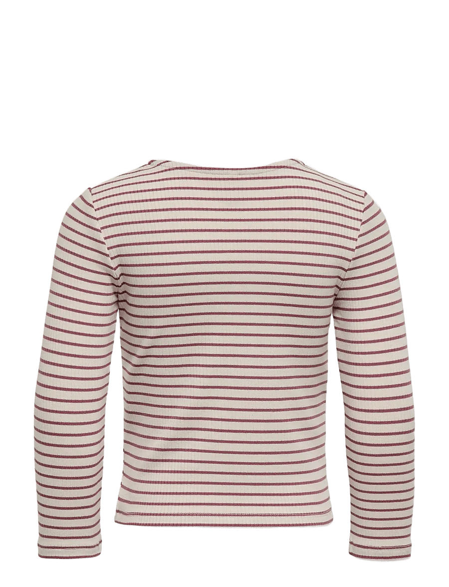Kids Only - KMGMAUDE LIFE STRIPE LS TOP JRS NOOS - langærmede t-shirts - oatmeal - 1