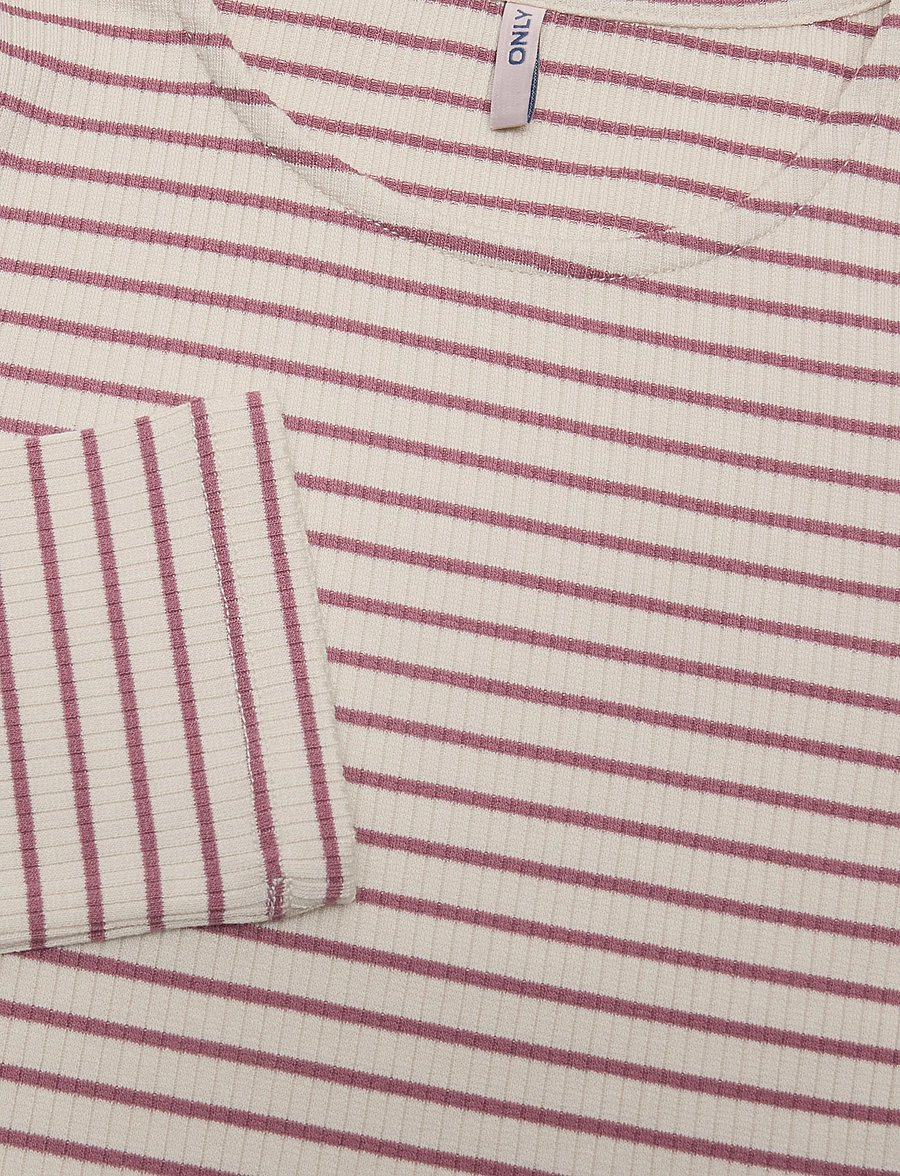 Kids Only - KMGMAUDE LIFE STRIPE LS TOP JRS NOOS - langärmelig - oatmeal - 2
