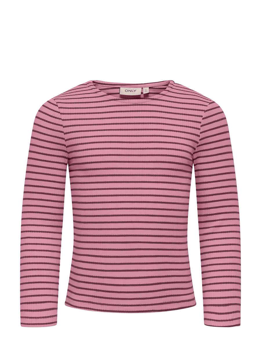 Kids Only - KMGMAUDE LIFE STRIPE LS TOP JRS NOOS - langærmede t-shirts - sea pink - 1