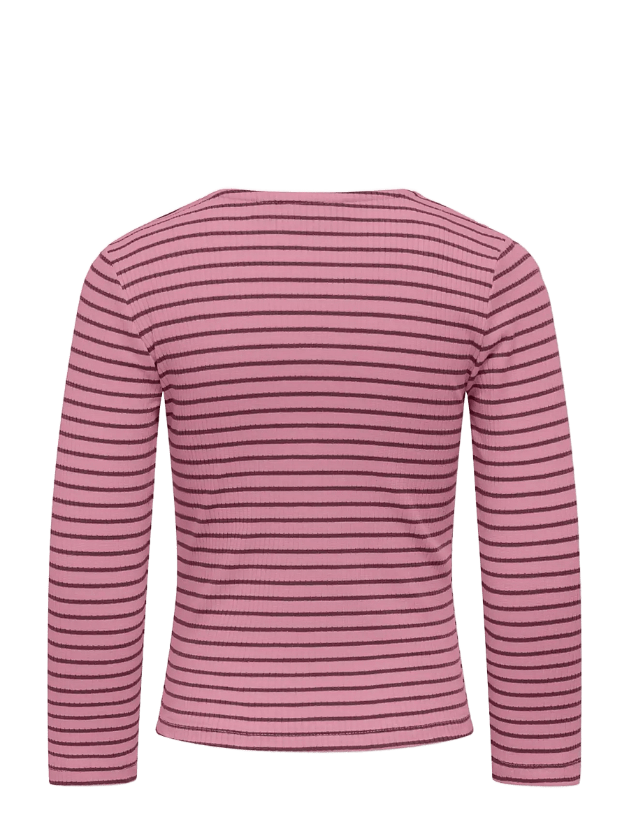 Kids Only - KMGMAUDE LIFE STRIPE LS TOP JRS NOOS - langærmede t-shirts - sea pink - 2