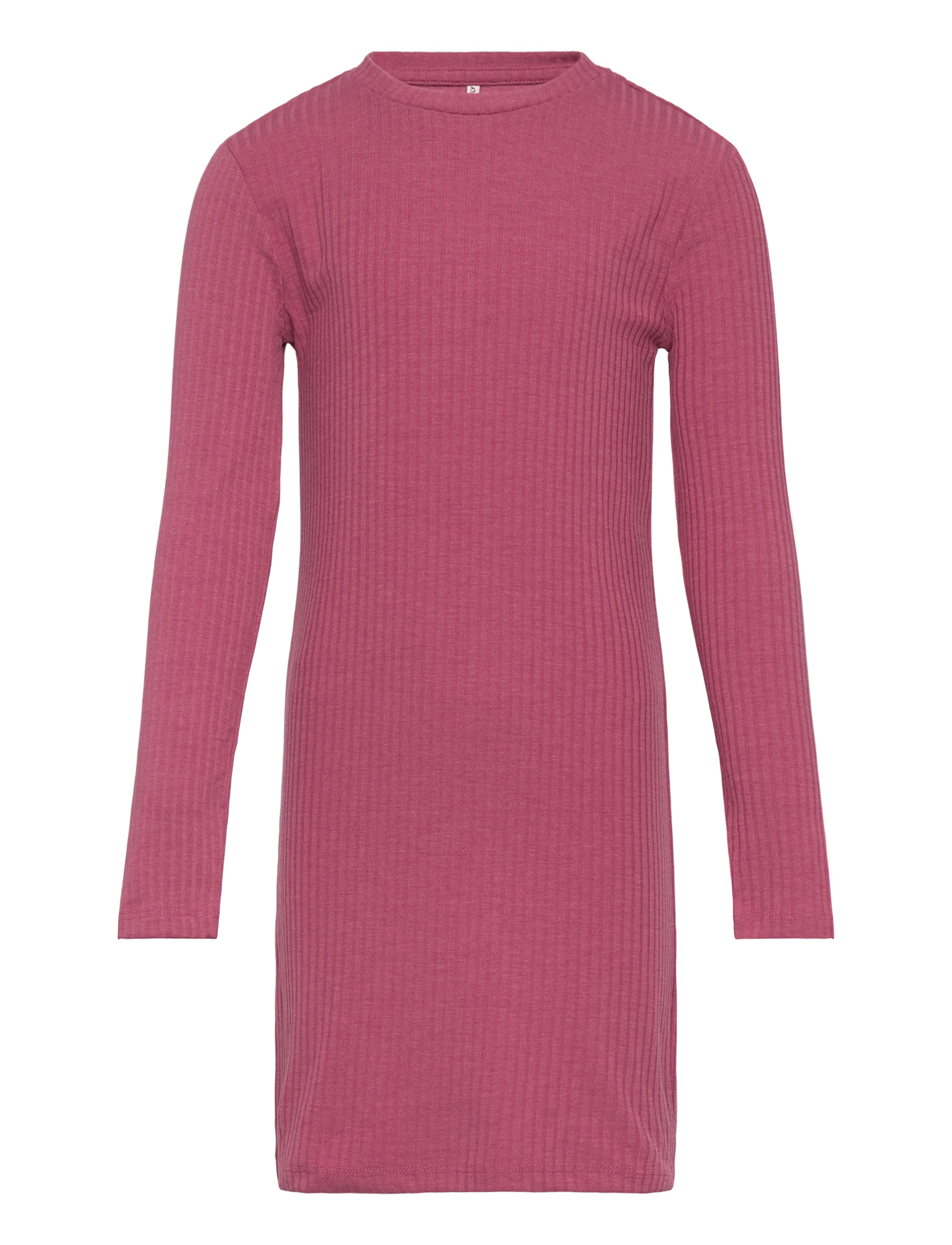 Kids Only Kmgtella Life Solid L/S Dress Jrs, 92, Casual Dresses, Rosa - Long-sleeved Kinder