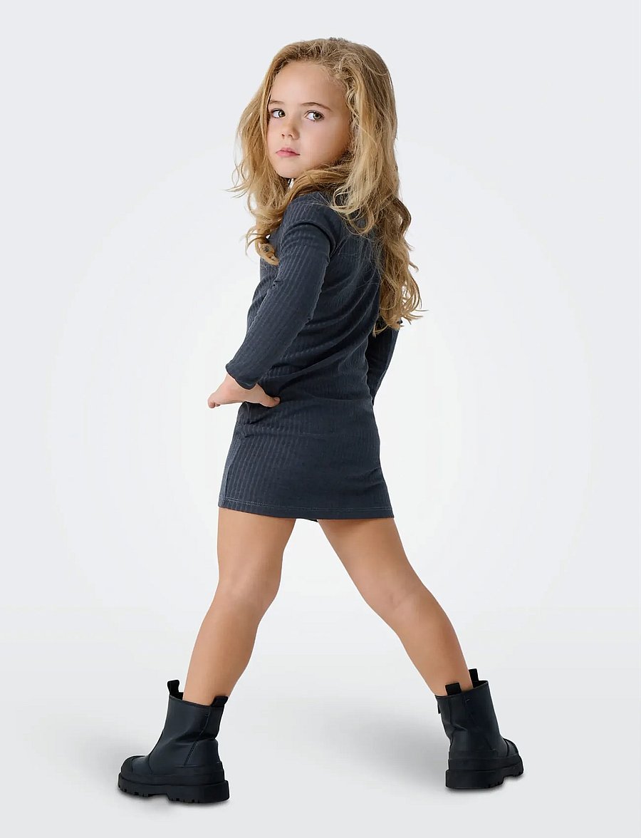 Kids Only - KMGTELLA LIFE SOLID L/S DRESS JRS - langærmede hverdagskjoler - ombre blue - 3