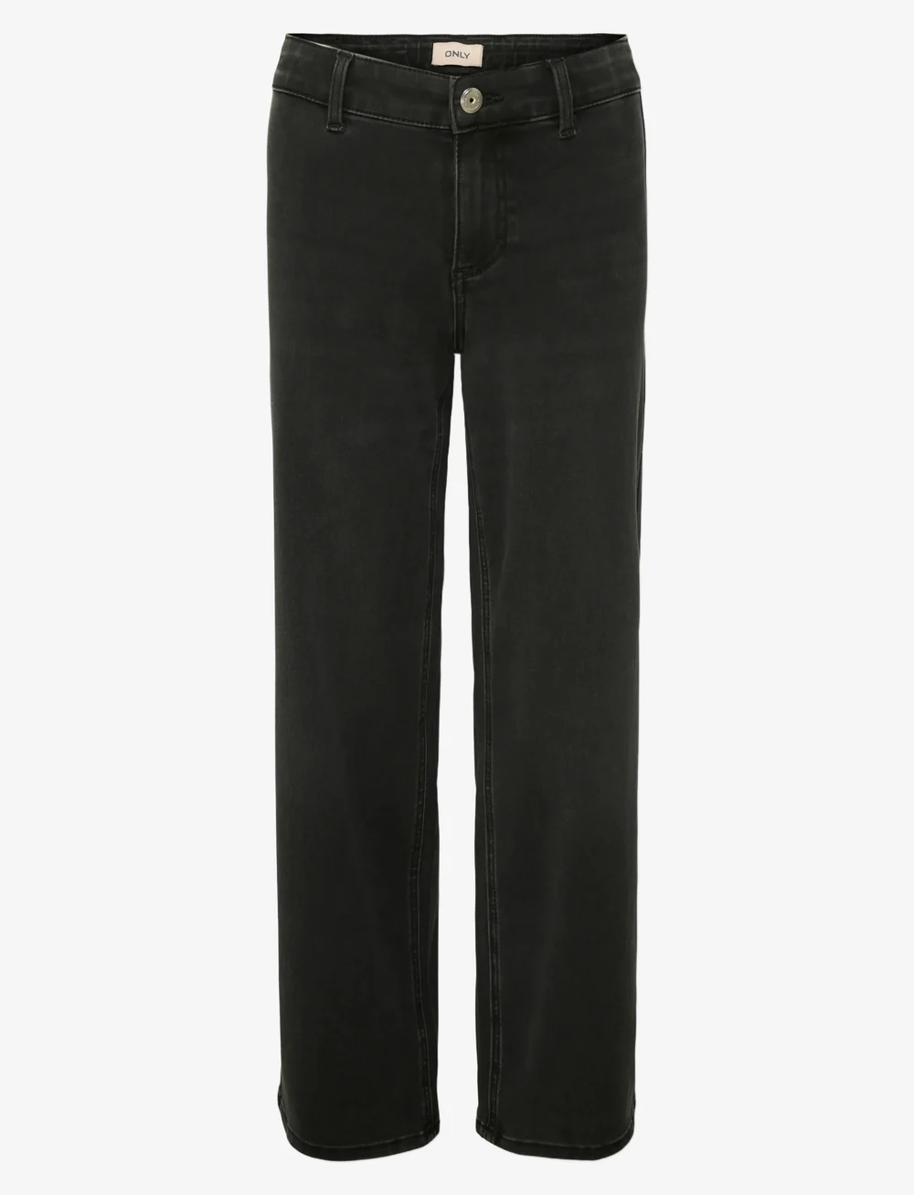 Kids Only - KOGSYLVIE CLEAN WIDE LEG WB DNM PIM - hosen mit weitem bein - washed black - 0