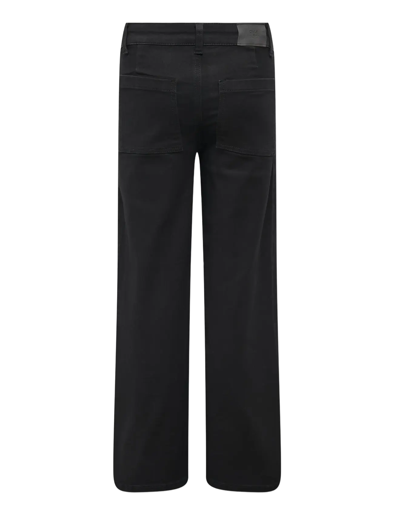 Kids Only - KOGSYLVIE CLEAN WIDE LEG BLACK DNM PIM - hosen mit weitem bein - black - 1