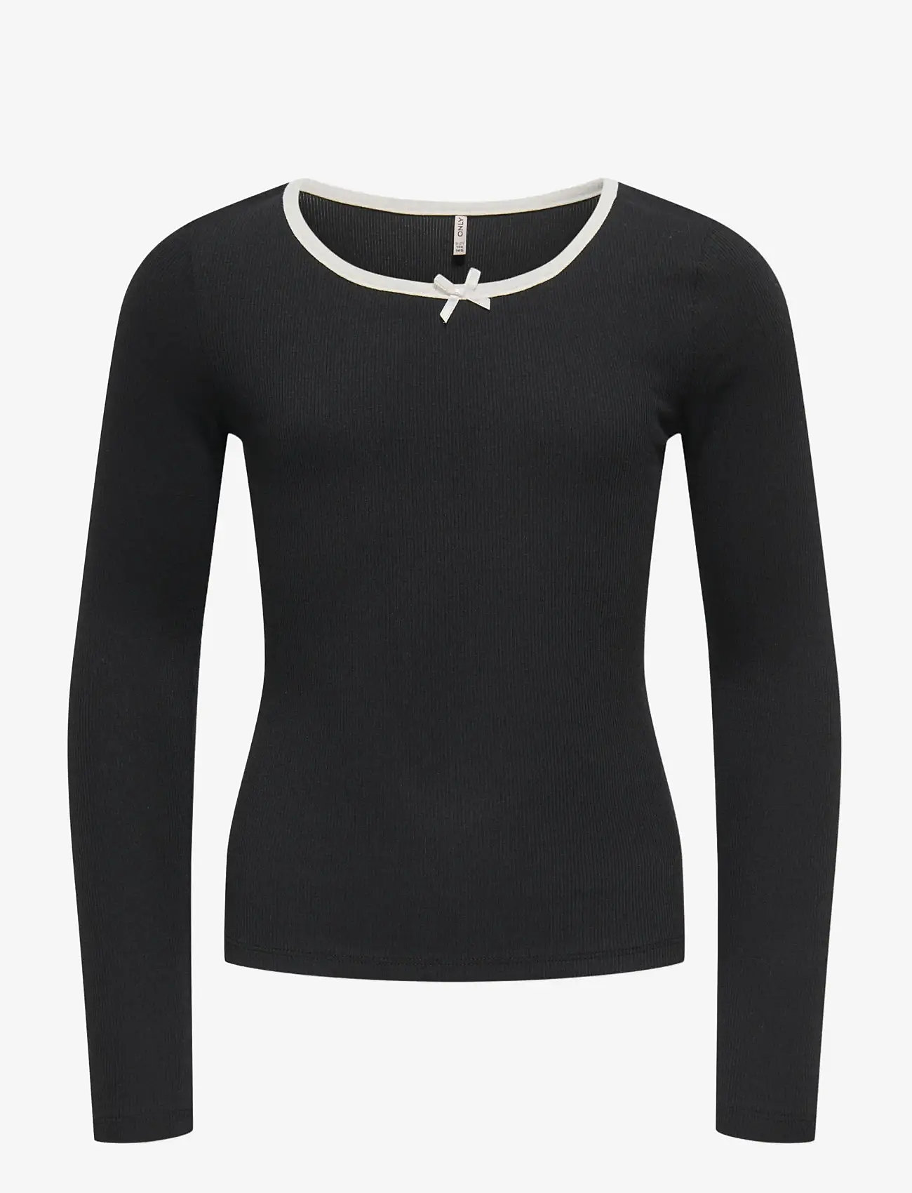 Kids Only - KOGSOFIA L/S BOW TOP JRS - pikkade varrukatega t-särgid - black - 0