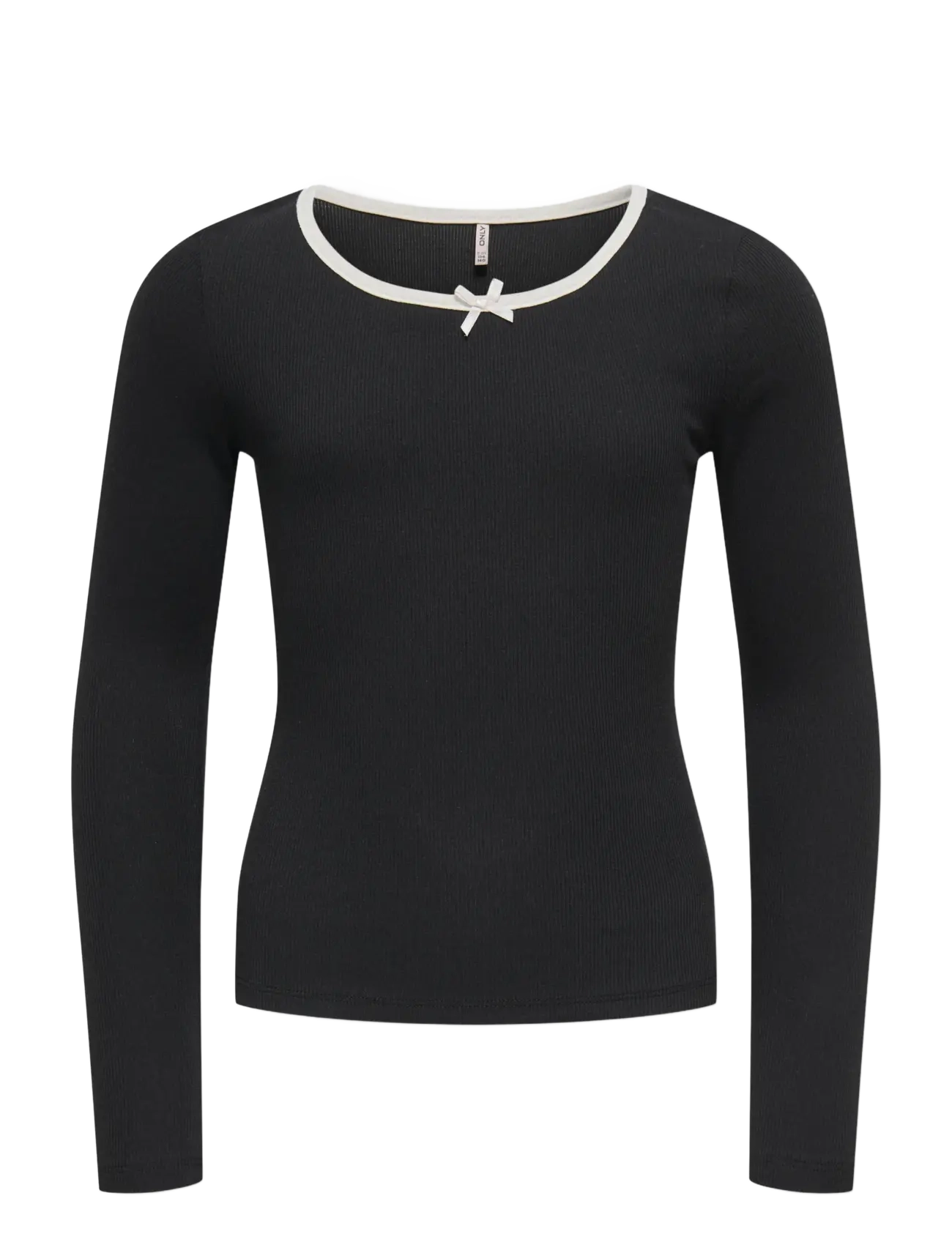 Kids Only KOGSOFIA L/S BOW TOP JRS - Oberteile - BLACK / black