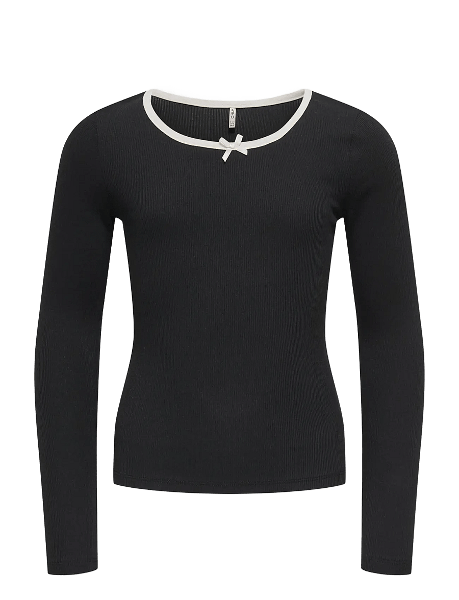 Kids Only - KOGSOFIA L/S BOW TOP JRS - langärmelig - black - 0