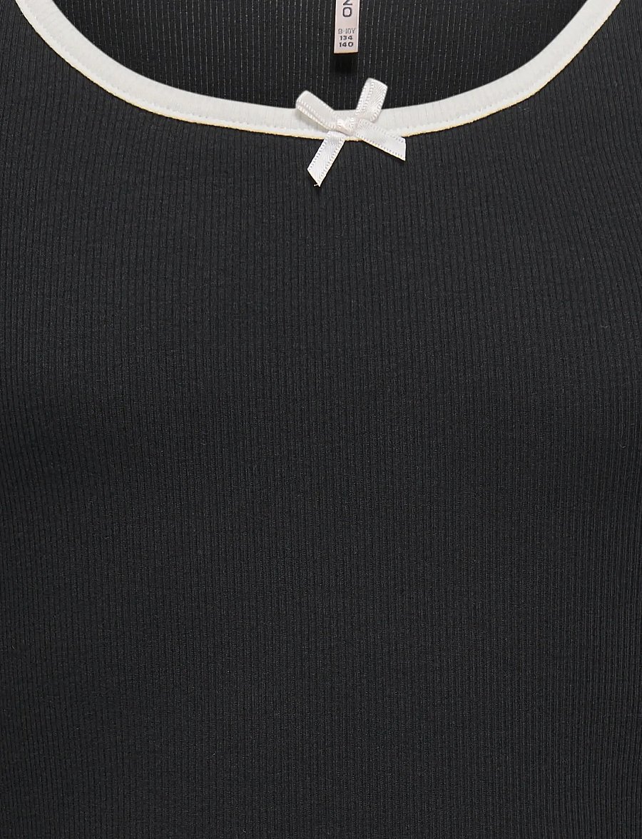 Kids Only - KOGSOFIA L/S BOW TOP JRS - langärmelig - black - 2