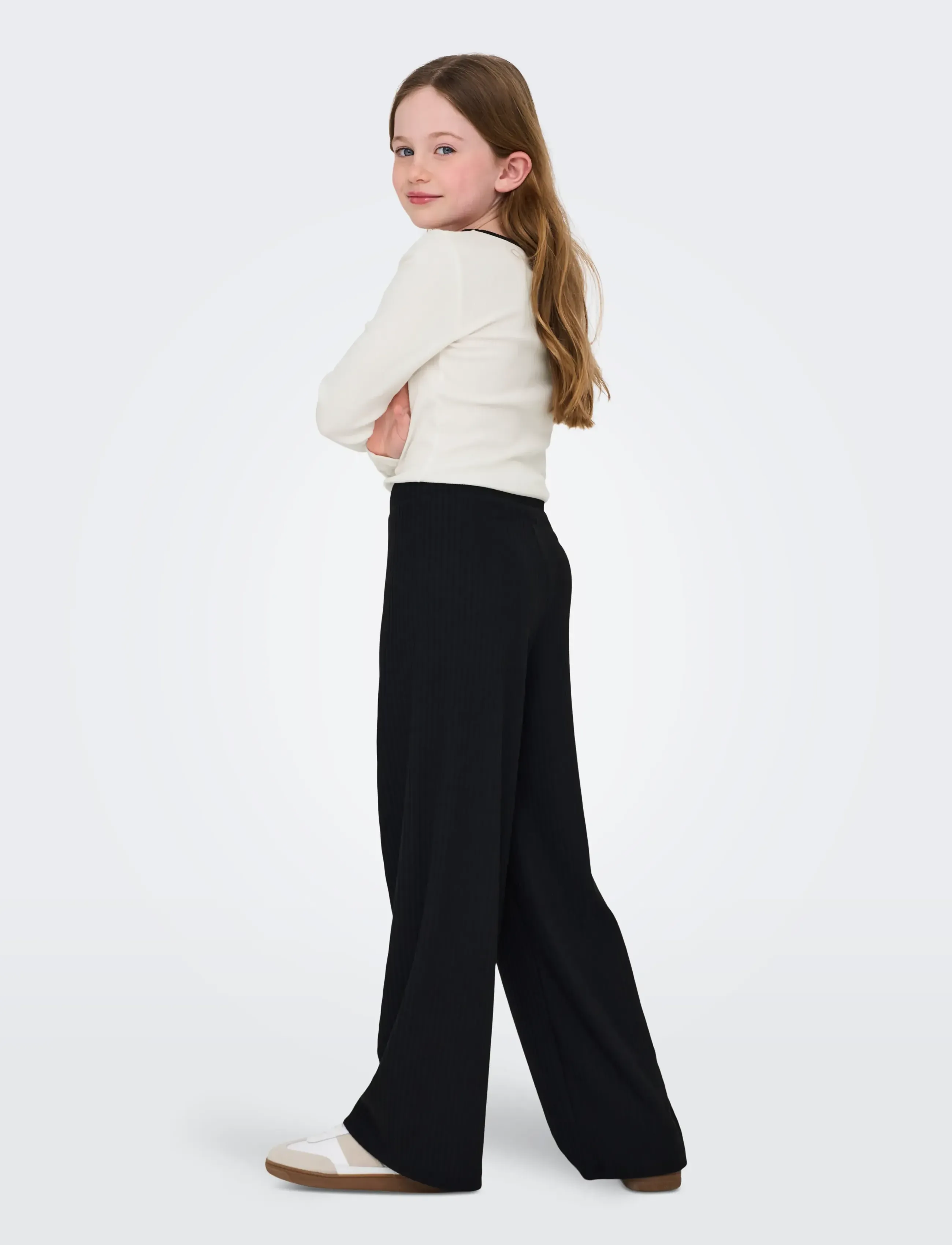 Kids Only - KOGSOFIA L/S BOW TOP JRS - pikkade varrukatega t-särgid - cloud dancer - 3