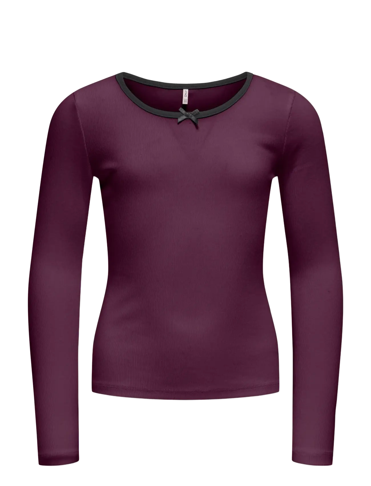 Kids Only KOGSOFIA L/S BOW TOP JRS - Oberteile - MAUVE WINE / purple