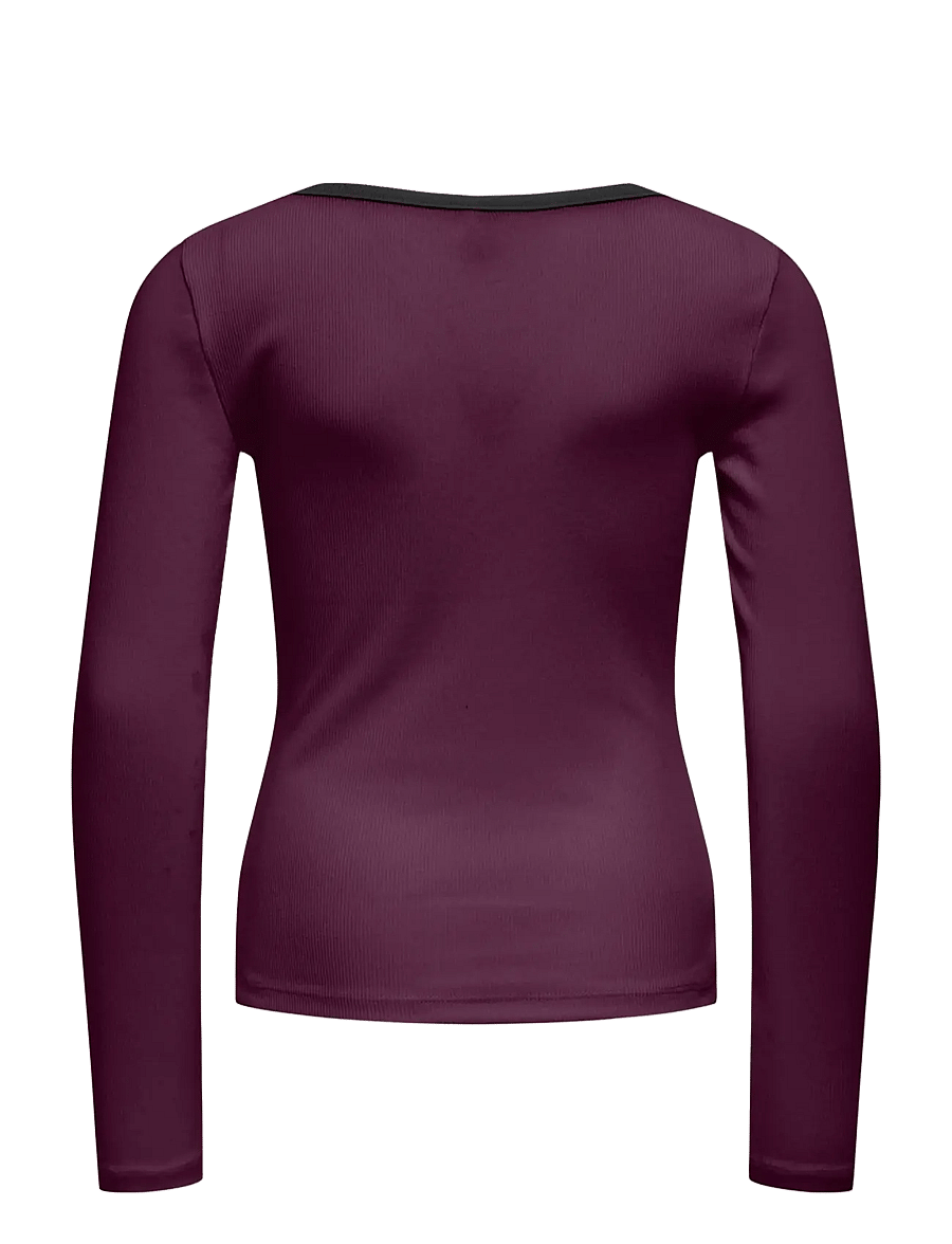 Kids Only - KOGSOFIA L/S BOW TOP JRS - langärmelig - mauve wine - 1