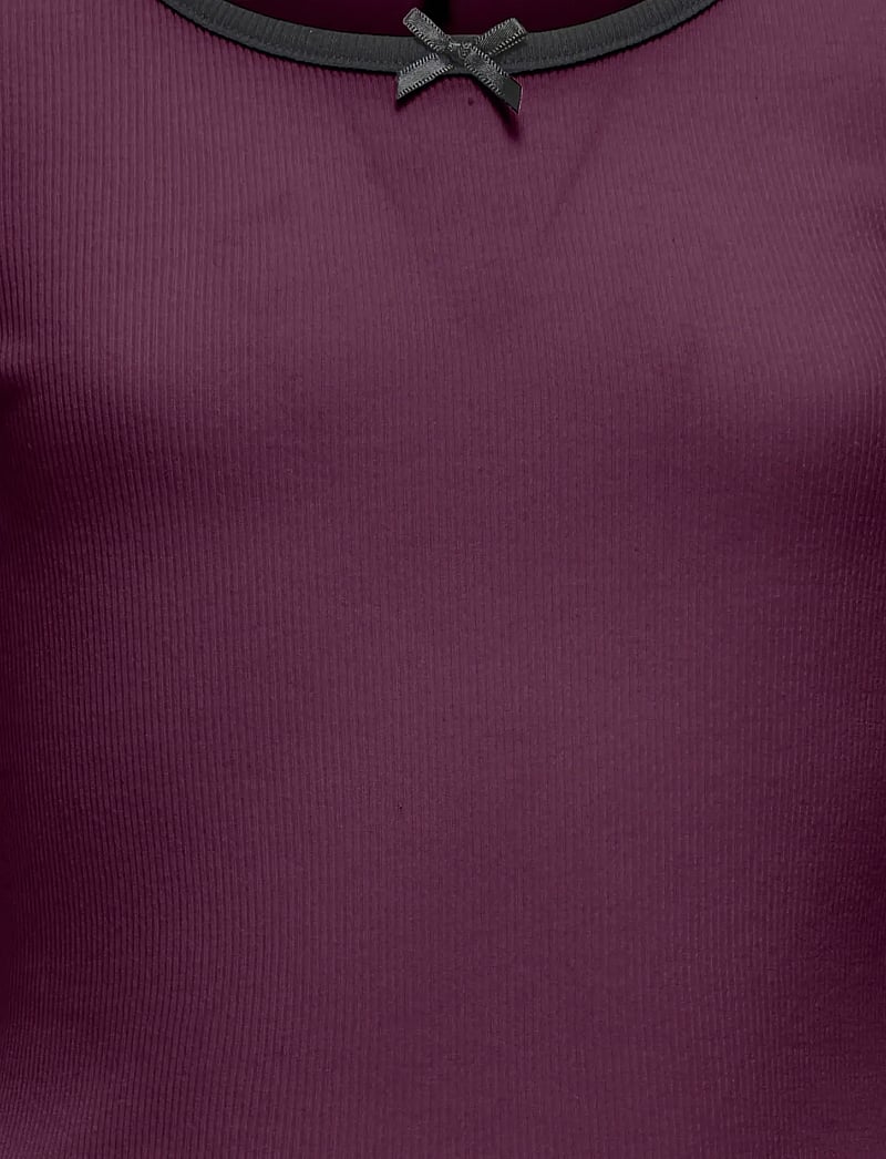 Kids Only - KOGSOFIA L/S BOW TOP JRS - langærmede t-shirts - mauve wine - 2