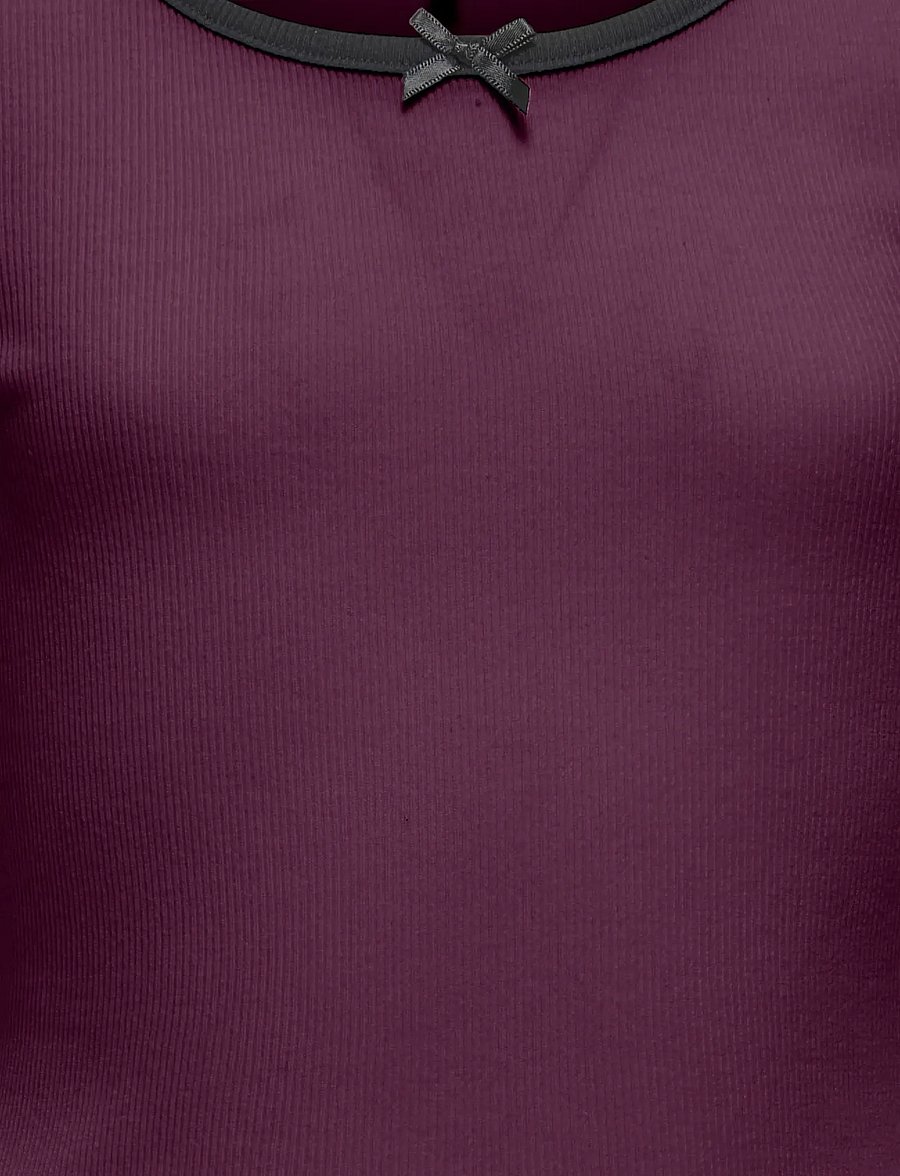 Kids Only - KOGSOFIA L/S BOW TOP JRS - langärmelig - mauve wine - 2