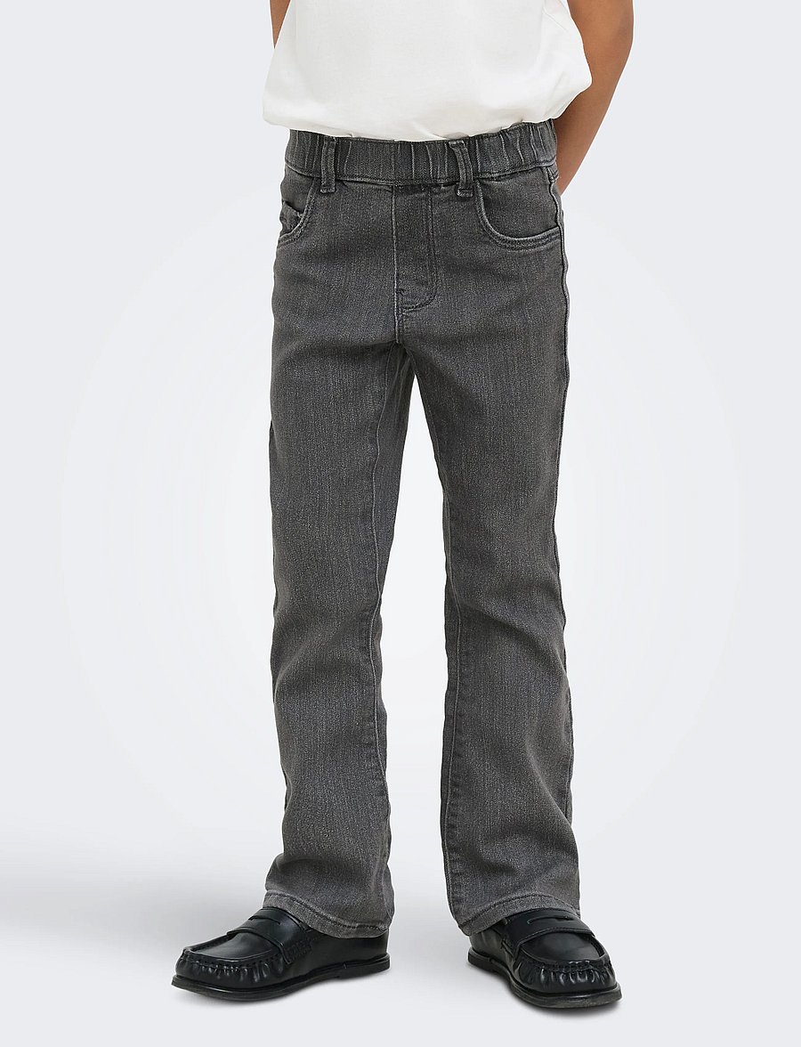 Kids Only - KMGRAIN FLARED ELAST JEANS DNM NOOS - bootcut jeans - medium grey denim - 0