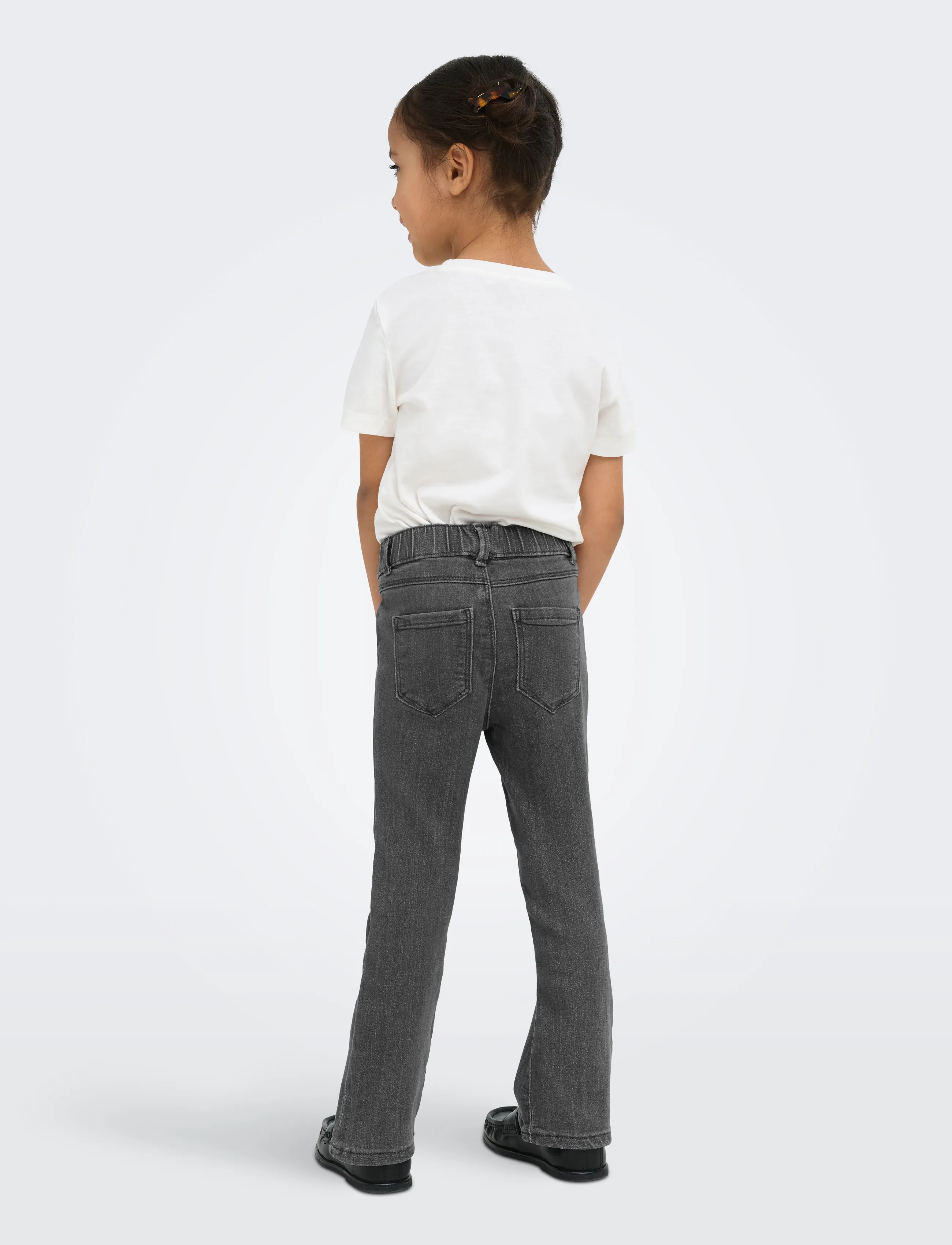 Kids Only - KMGRAIN FLARED ELAST JEANS DNM NOOS - bootcut jeans - medium grey denim - 3