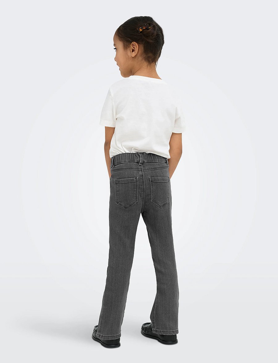 Kids Only - KMGRAIN FLARED ELAST JEANS DNM NOOS - bootcut jeans - medium grey denim - 3