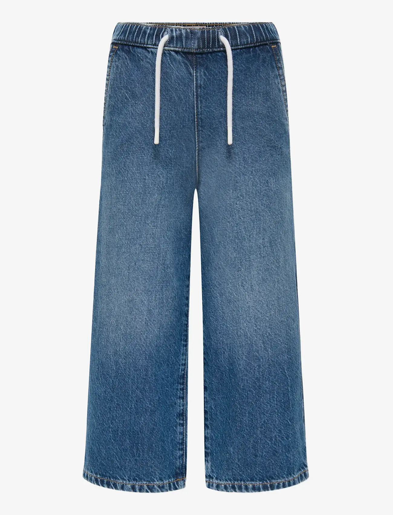 Kids Only - KMGPIERCE WIDE JEANS DNM PIM NOOS - hosen mit weitem bein - medium blue denim - 1