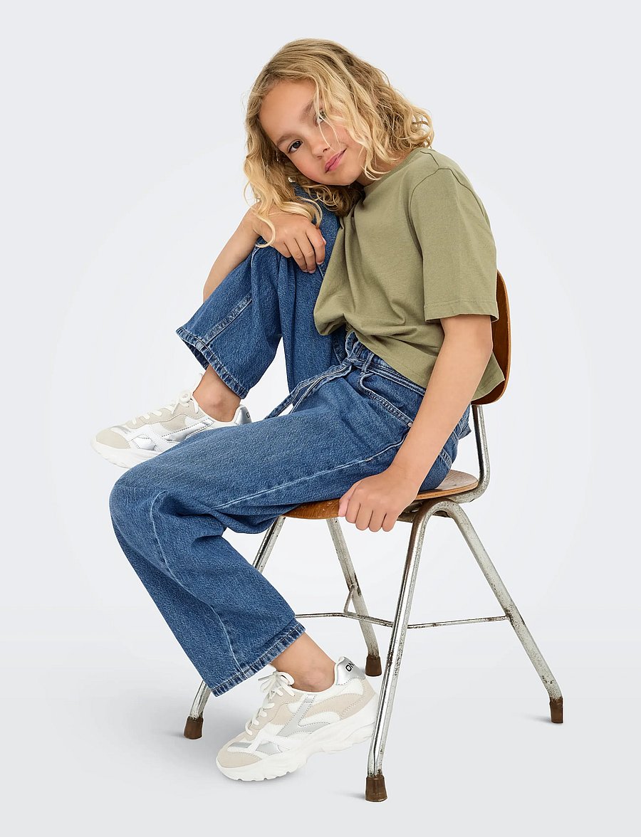 Kids Only - KOGGIANNA STRAIGHT DNM PIM205 NOOS - vaba lõikega teksad - medium blue denim - 4