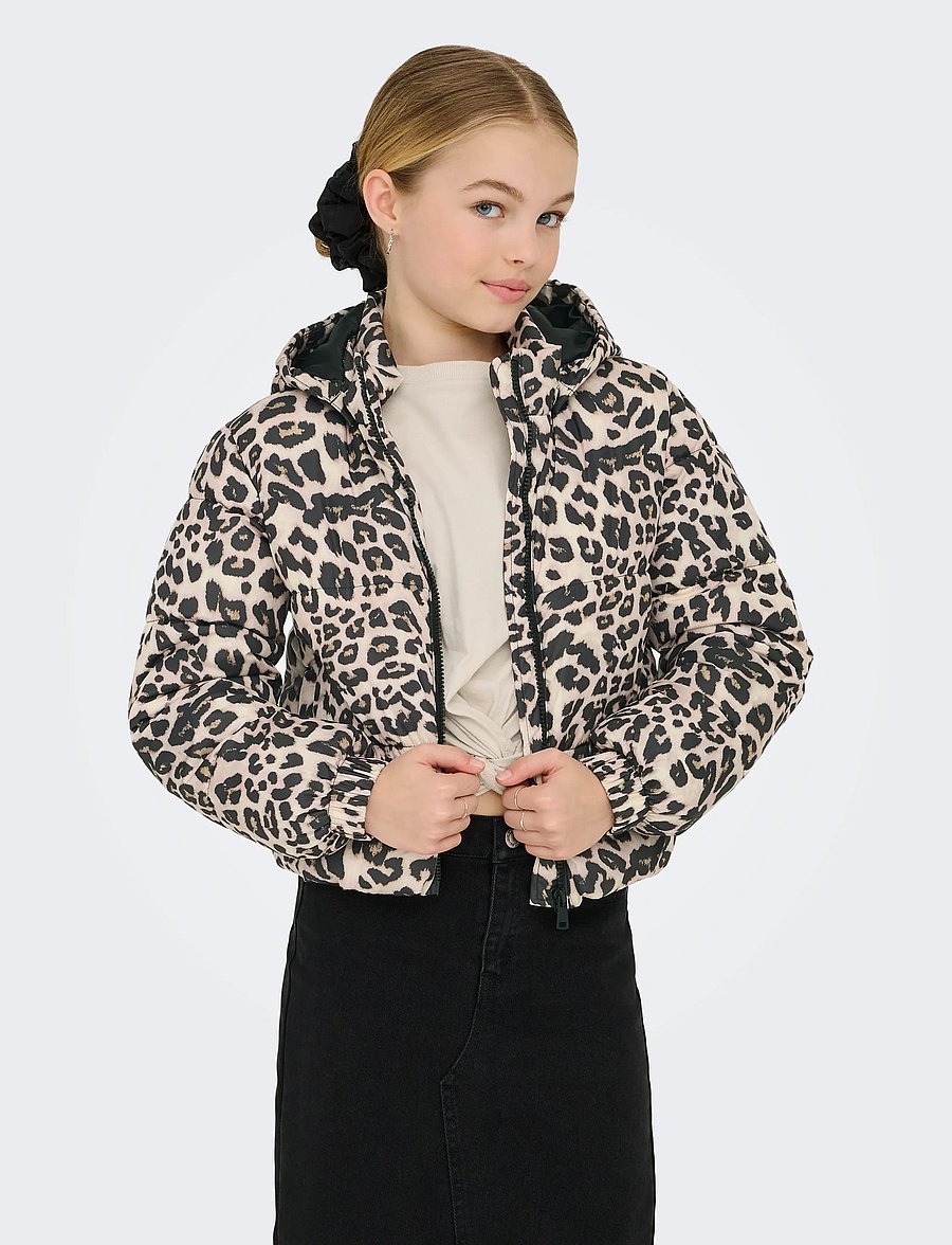 Kids Only - KOGDALIA SHT PUFFER AOP JACKET OTW NOOS - vetrarjakkar - silver mink - 0