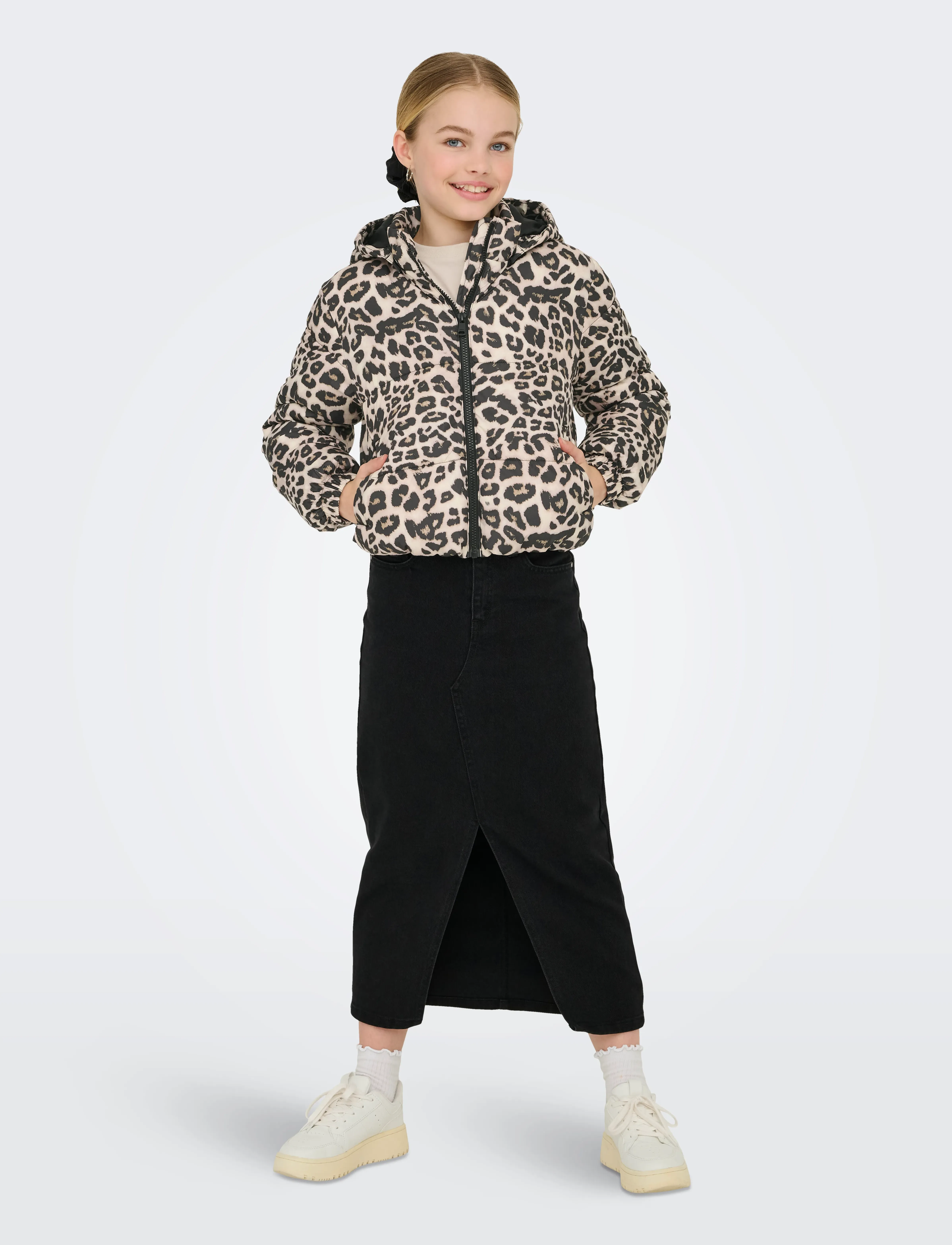 Kids Only - KOGDALIA SHT PUFFER AOP JACKET OTW NOOS - vetrarjakkar - silver mink - 5