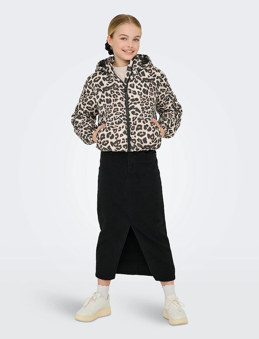 Kids Only - KOGDALIA SHT PUFFER AOP JACKET OTW NOOS - vetrarjakkar - silver mink - 5