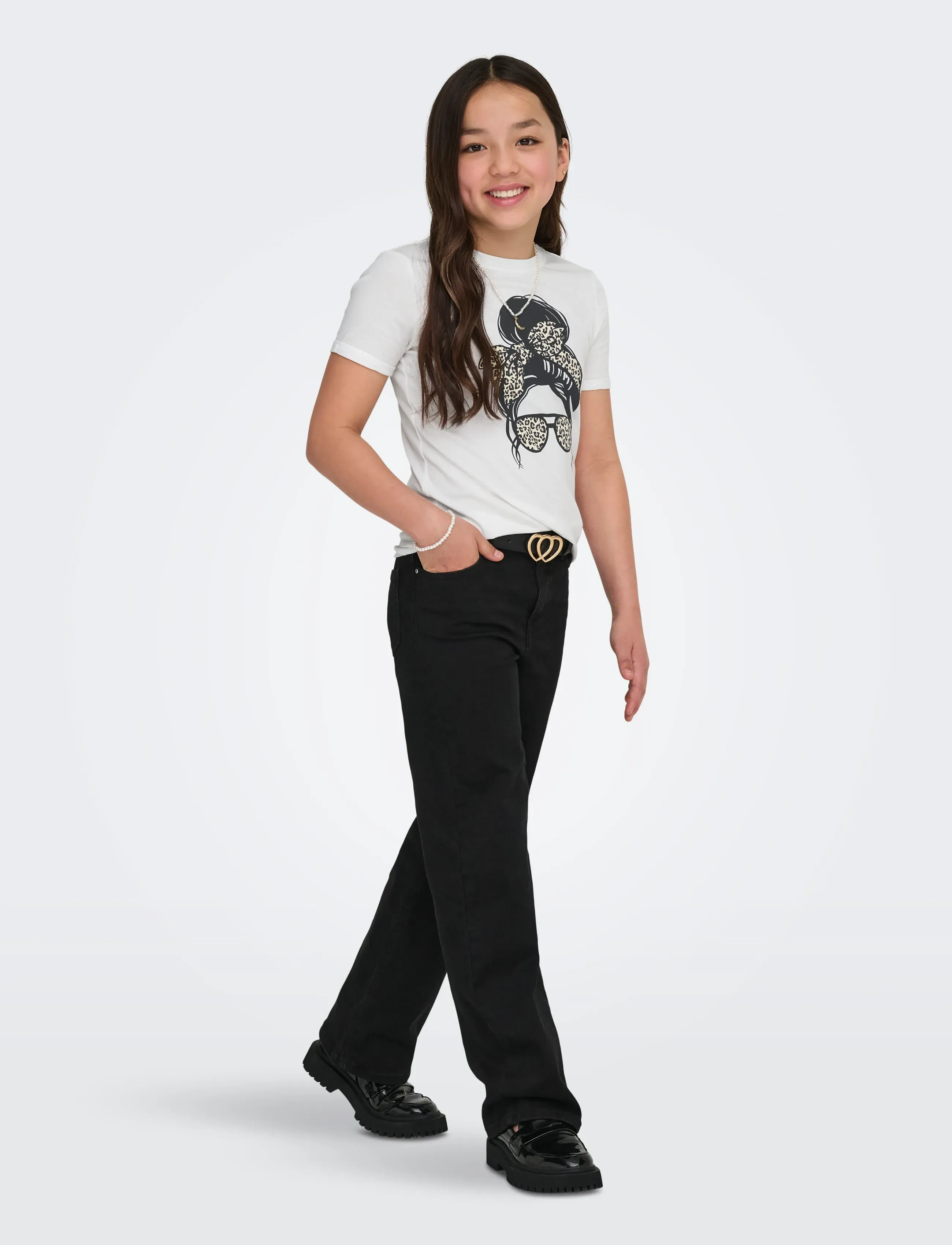 Kids Only - KOGEMMA LIFE REG S/S SKULL TOP JRS NOOS - cloud dancer - 5