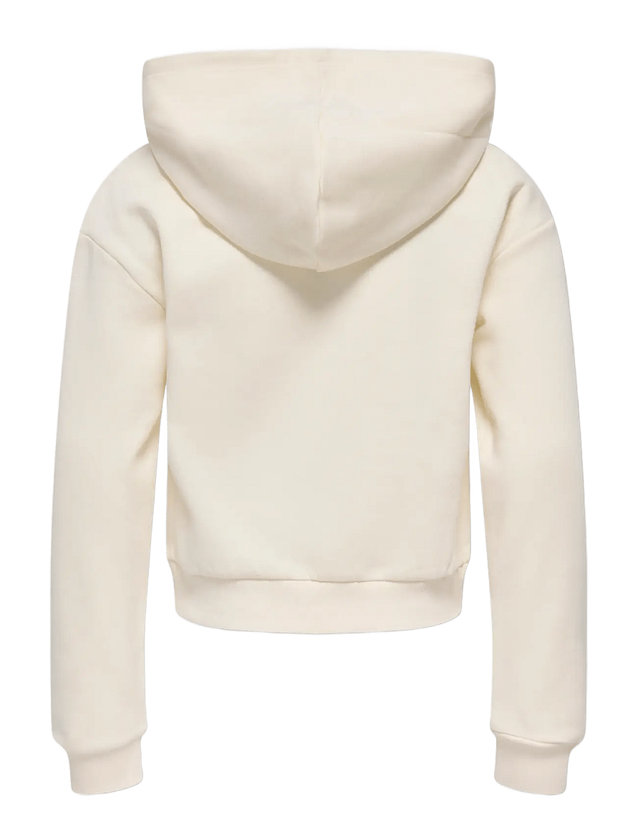 Kids Only - KOGCOOPER LIFE HEART LS HOODIE SWT NOOS - hættetrøjer - antique white - 2