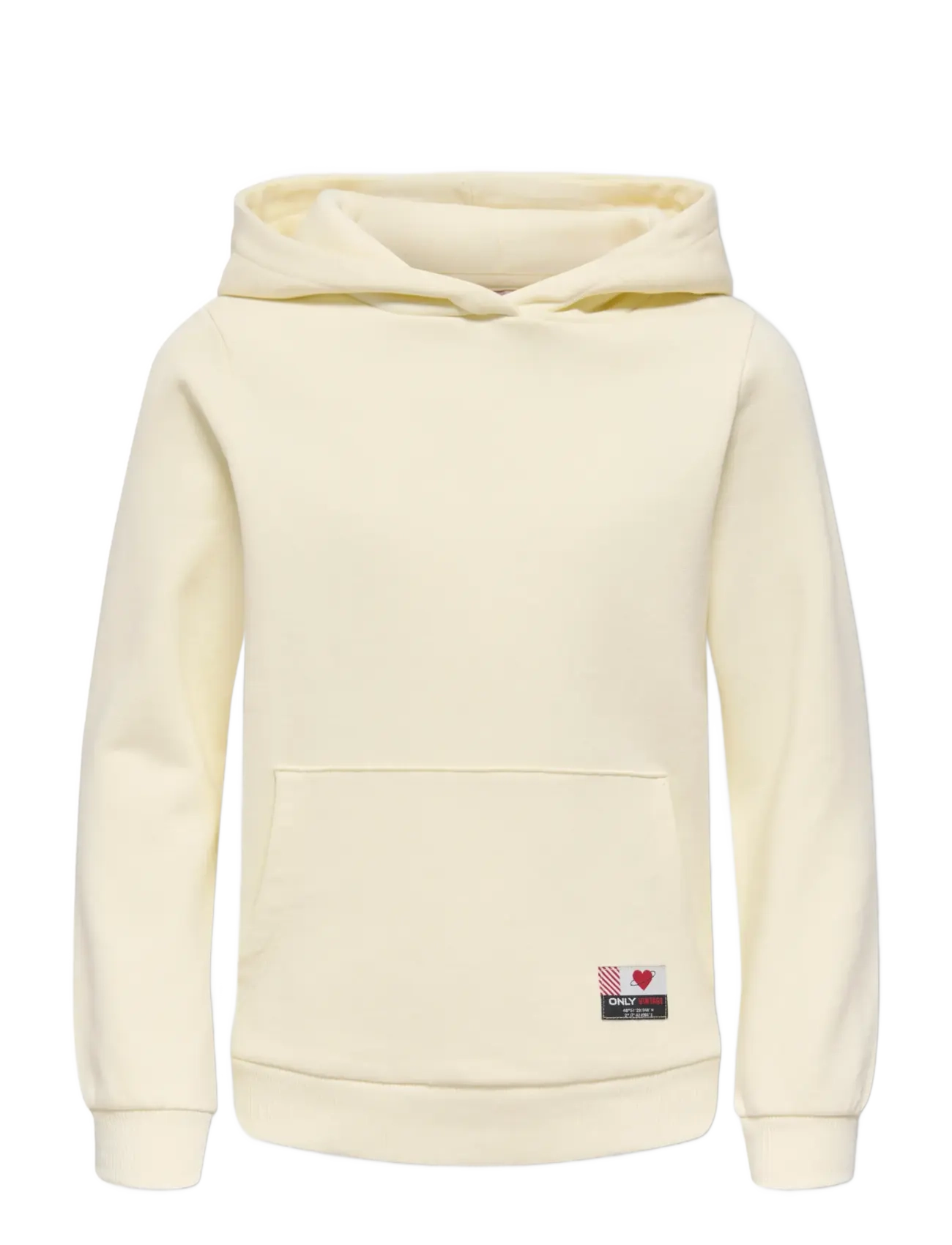 Kids Only KOGNOOMI-VINTA LABEL LS HOOD CS SWT NOOS - Sweatshirts & Huvtröjor - ANTIQUE WHITE / cream