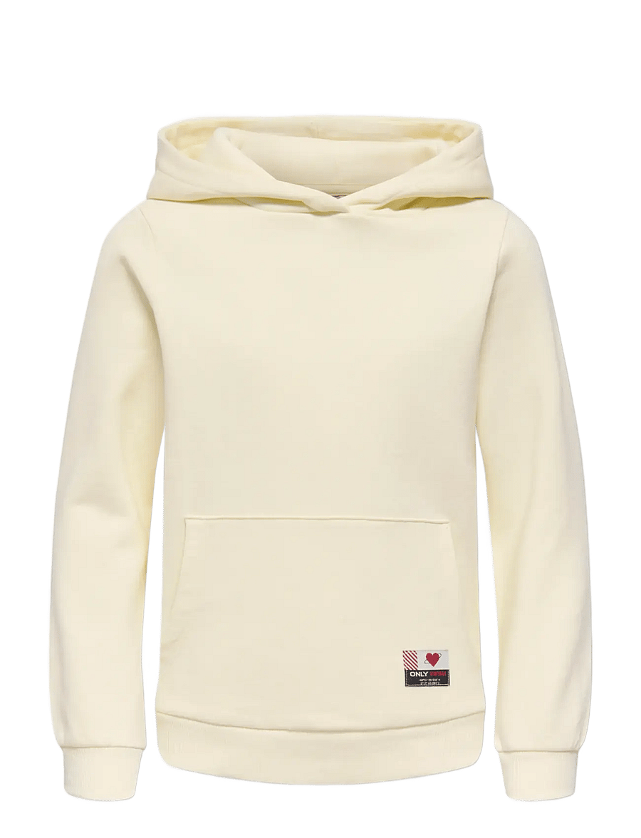 Kids Only - KOGNOOMI-VINTA LABEL LS HOOD CS SWT NOOS - kapuzenpullover - antique white - 1