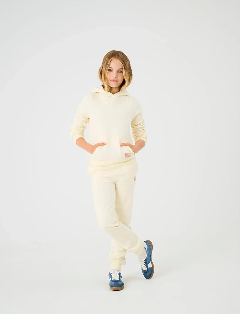 Kids Only - KOGNOOMI-VINTA LABEL LS HOOD CS SWT NOOS - kapuutsiga dressipluusid - antique white - 3