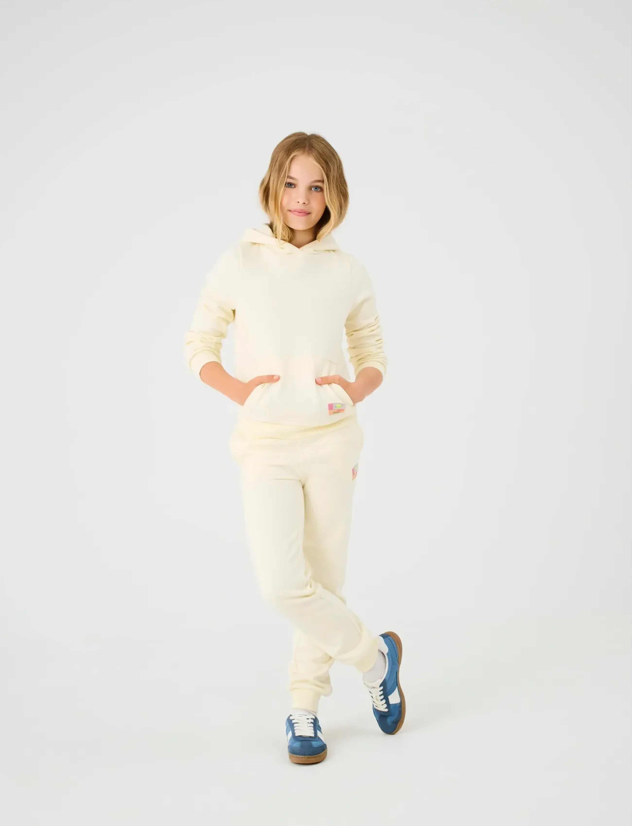 Kids Only - KOGNOOMI-VINTA LABEL LS HOOD CS SWT NOOS - kapuzenpullover - antique white - 3