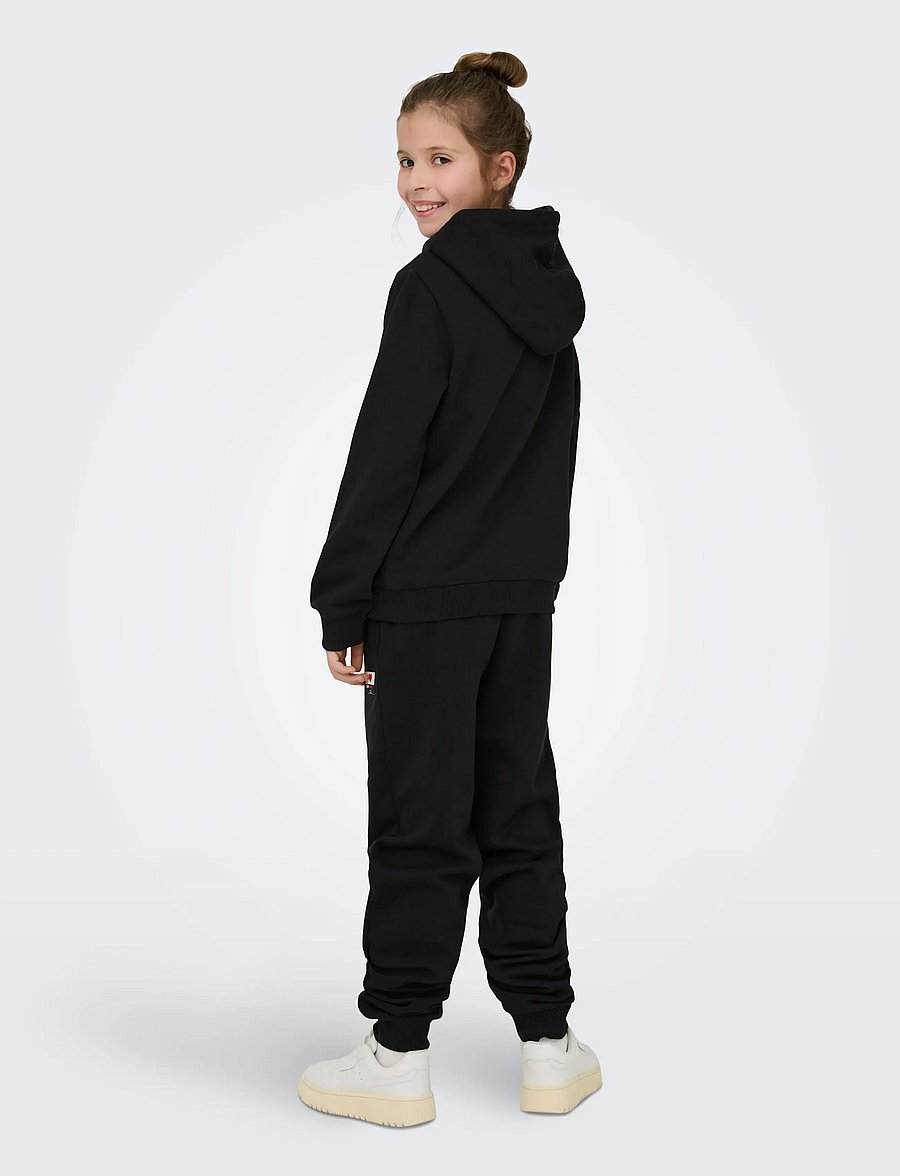 Kids Only - KOGNOOMI-VINTA LABEL LS HOOD CS SWT NOOS - kapuutsiga dressipluusid - black - 3