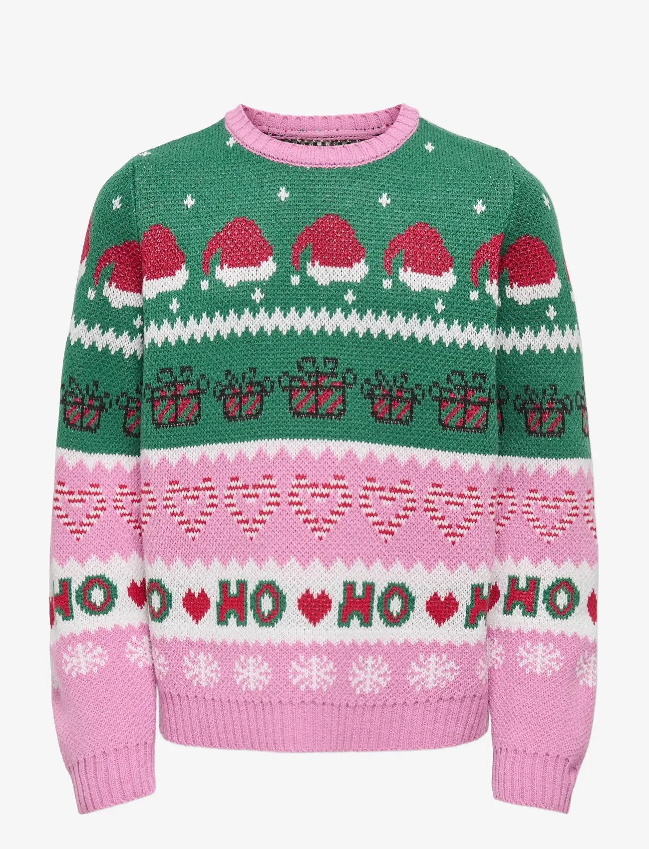 Kids Only - KOGHOHO XMAS LS PULLOVER KNT - jumpers - fuchsia pink - 1